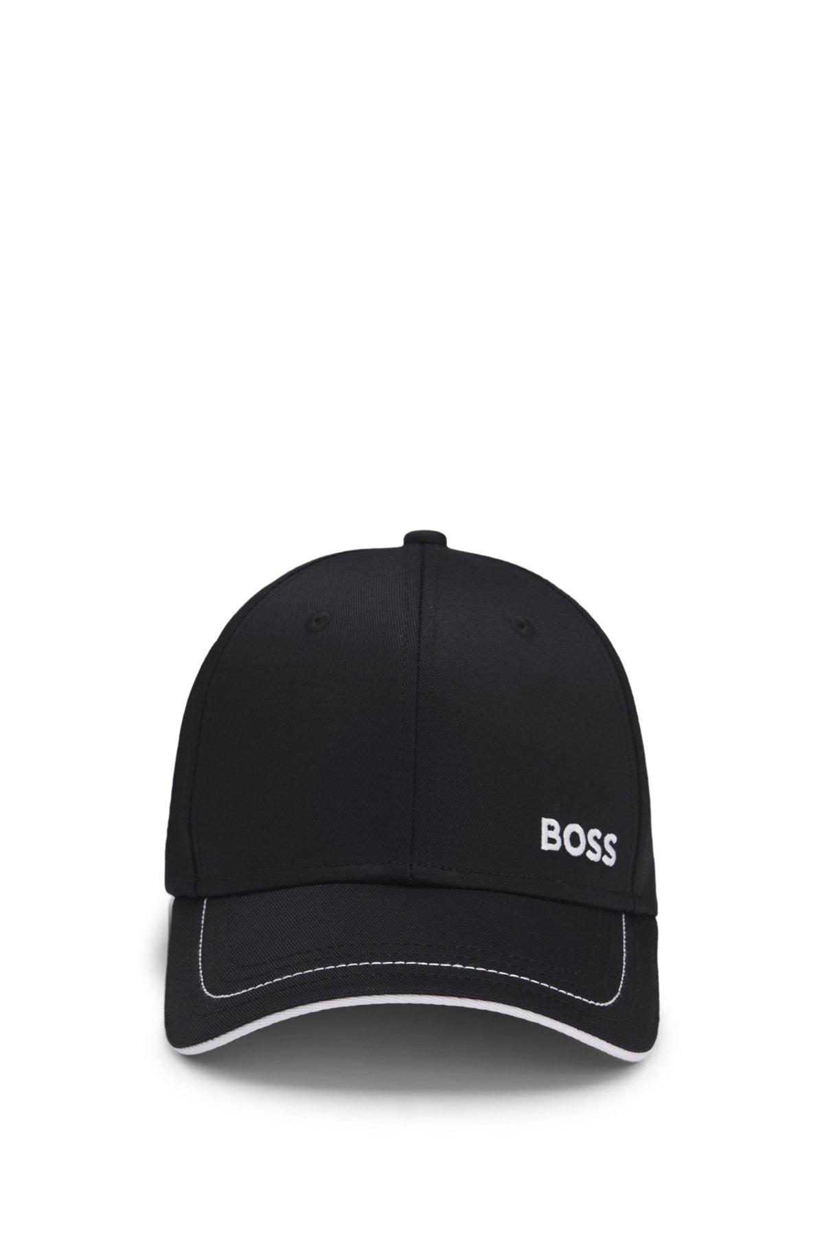 BOSS - Cotton-twill cap with embroidered logo - Black Product Image