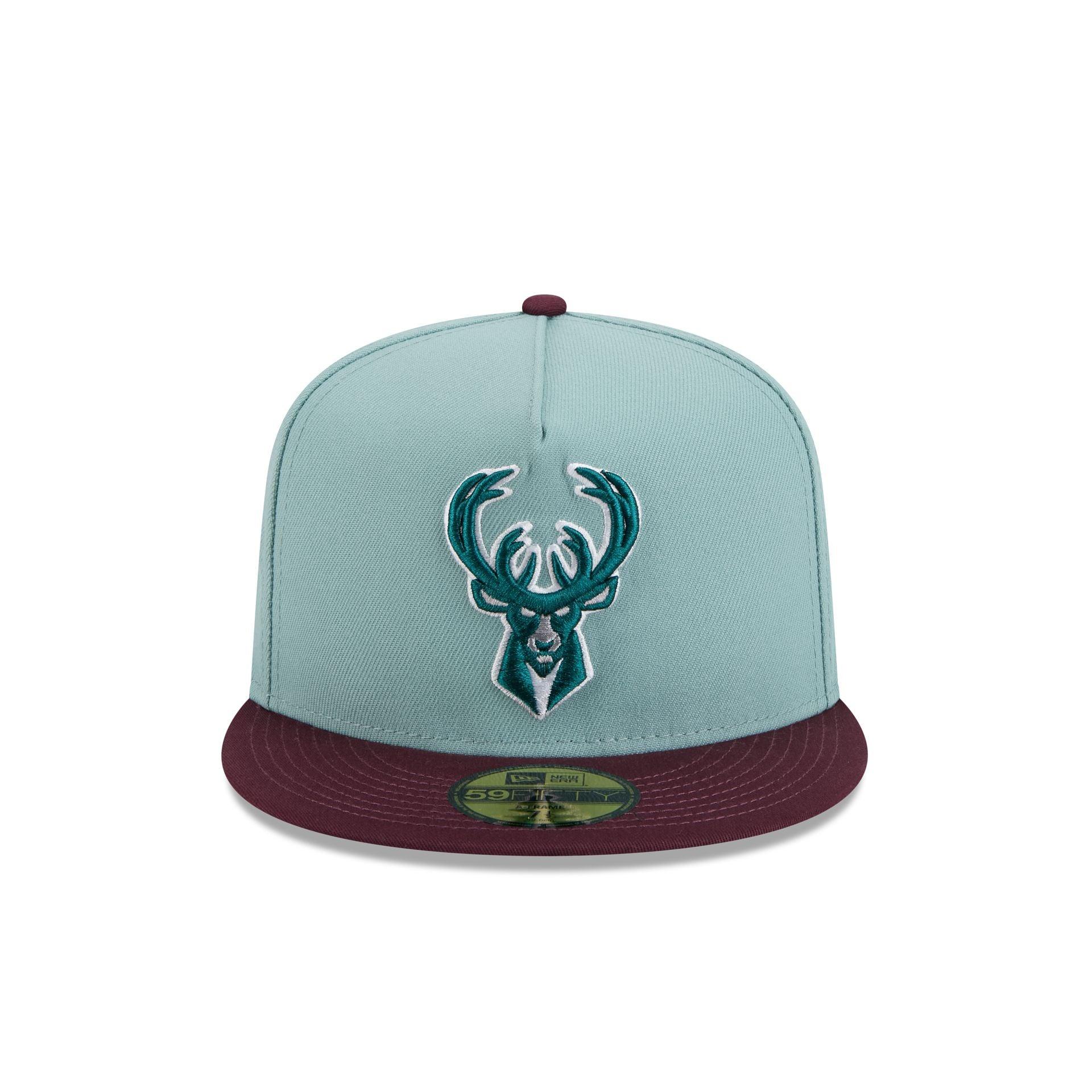 Milwaukee Bucks Beach Kiss Blue 59FIFTY A-Frame Fitted Hat Male Product Image
