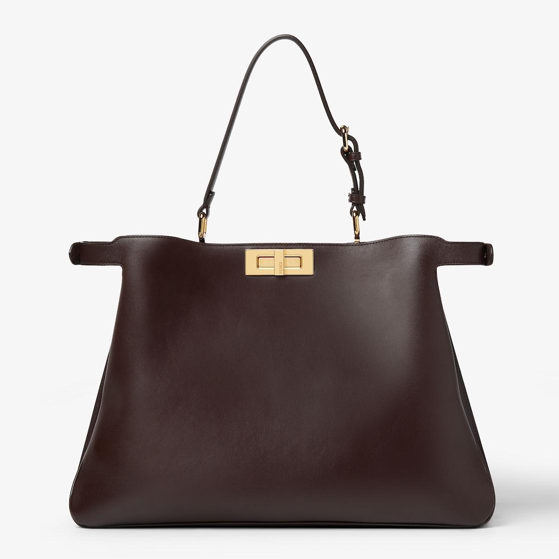 Peekaboo Soft LargeDark brown leather bag Product Image