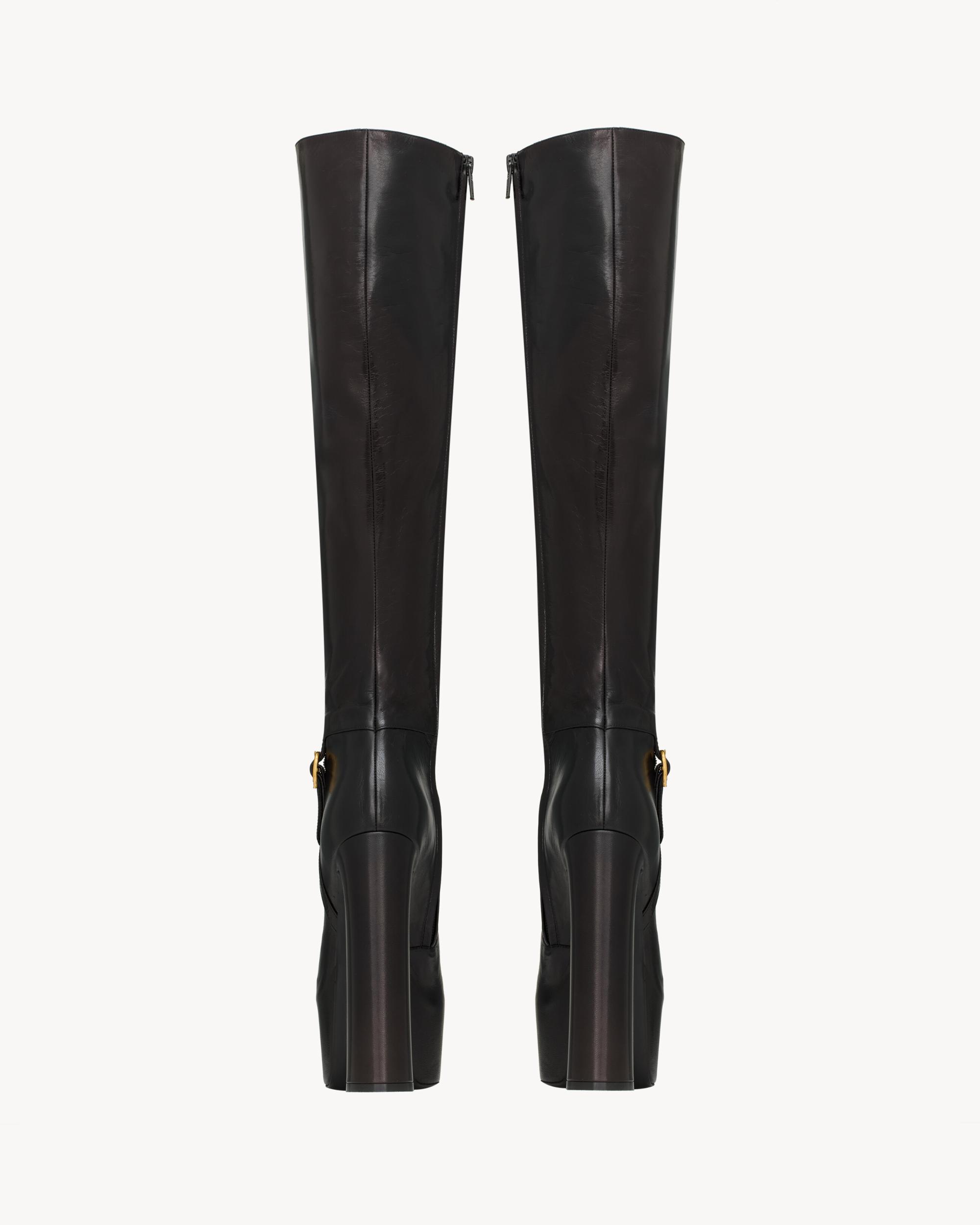 NICO platform boots in smooth leather Product Image