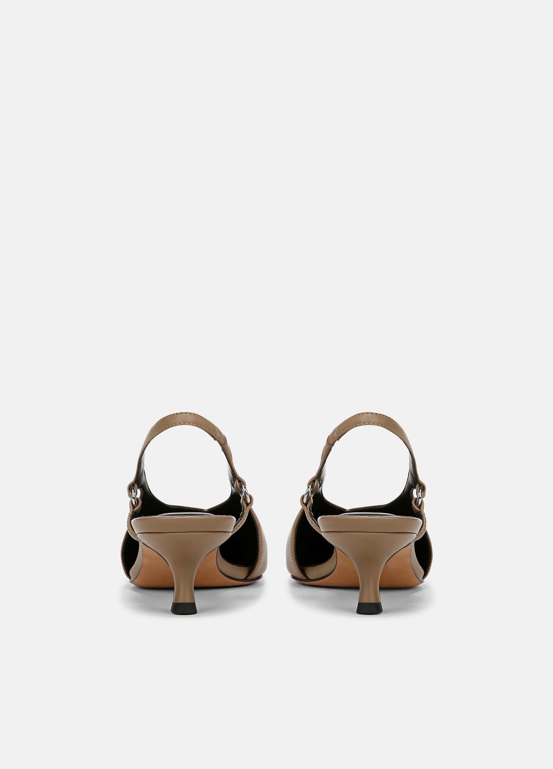 Sabrina Leather Slingback Kitten Heel Product Image