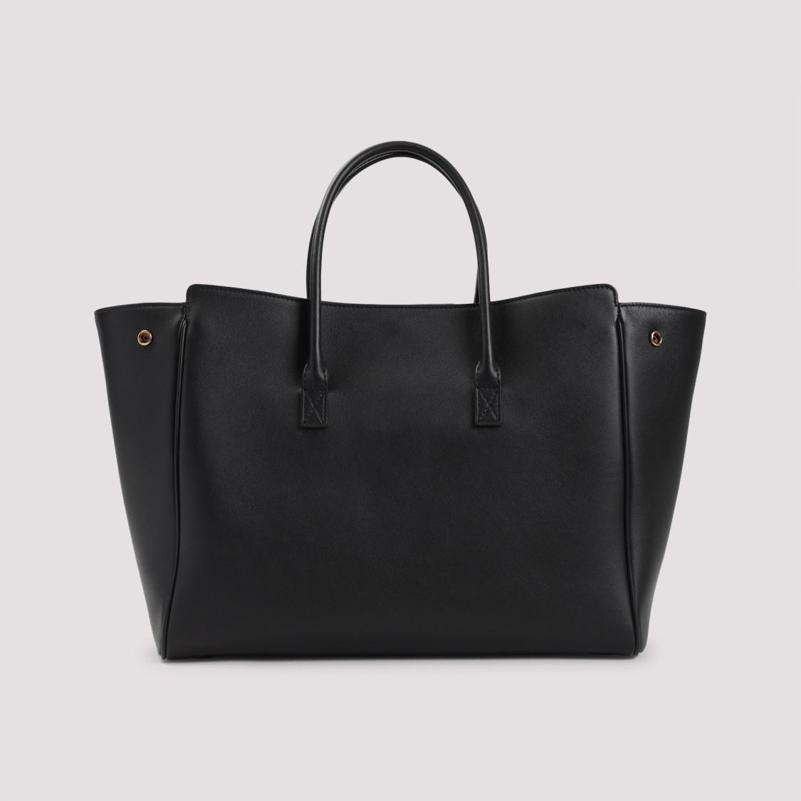 BALENCIAGA Women Black Leather Mini Carry All Hampton Shopping Bag Product Image
