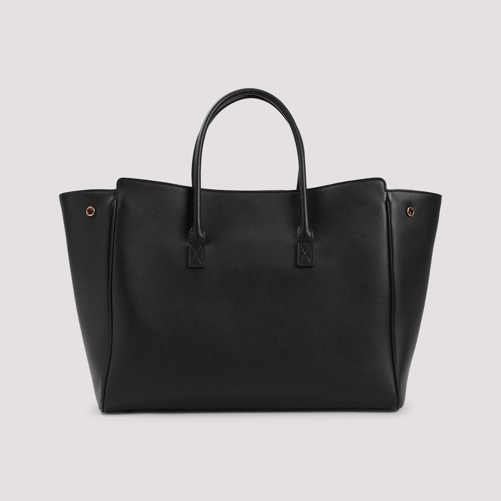 BALENCIAGA Women Black Leather Mini Carry All Hampton Shopping Bag Product Image