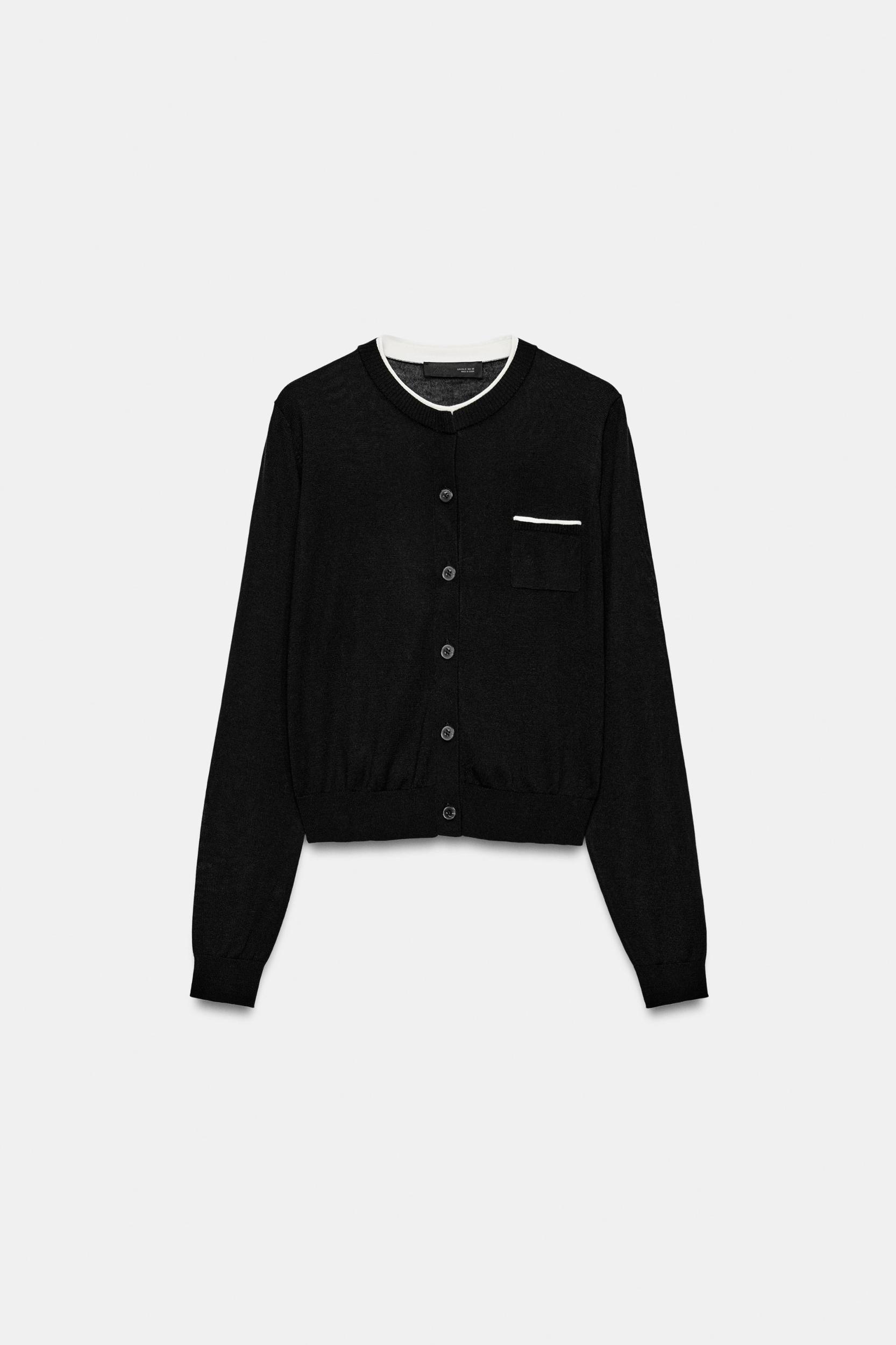 COMBINATION KNIT JACKET Product Image
