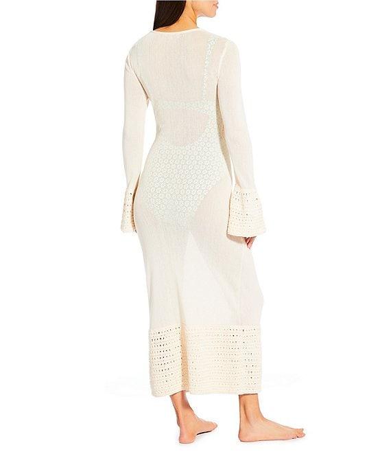 Antonio Melani x Style by Simkins Emily Long Sleeved Crochet Maxi Dress Swim Cover-Up Product Image