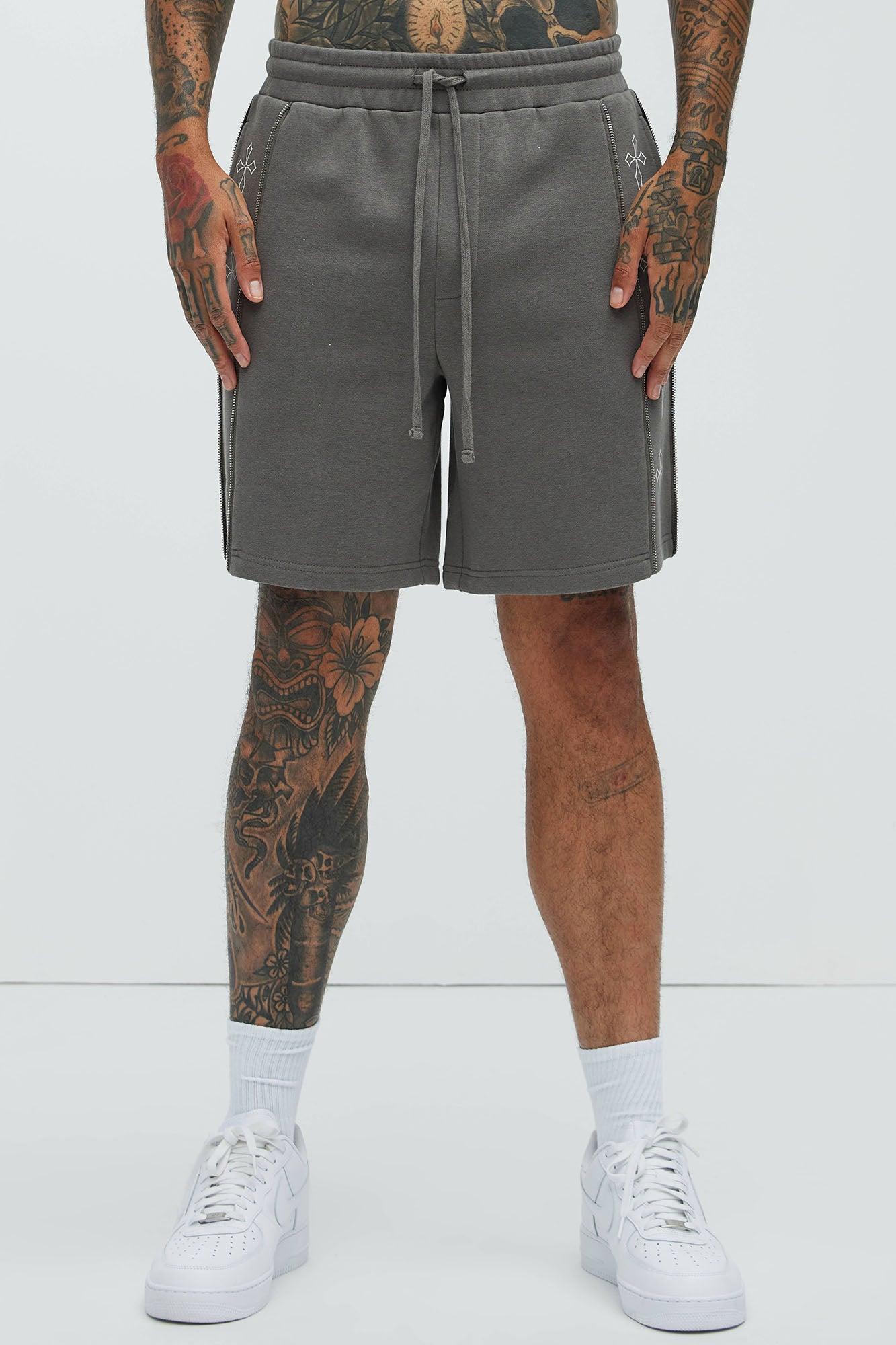 Tyson Cross Relaxed Shorts - Charcoal Product Image