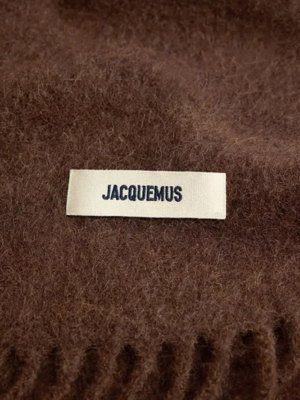 JACQUEMUS Edges Stylish Scarf Fringed In Brown Product Image