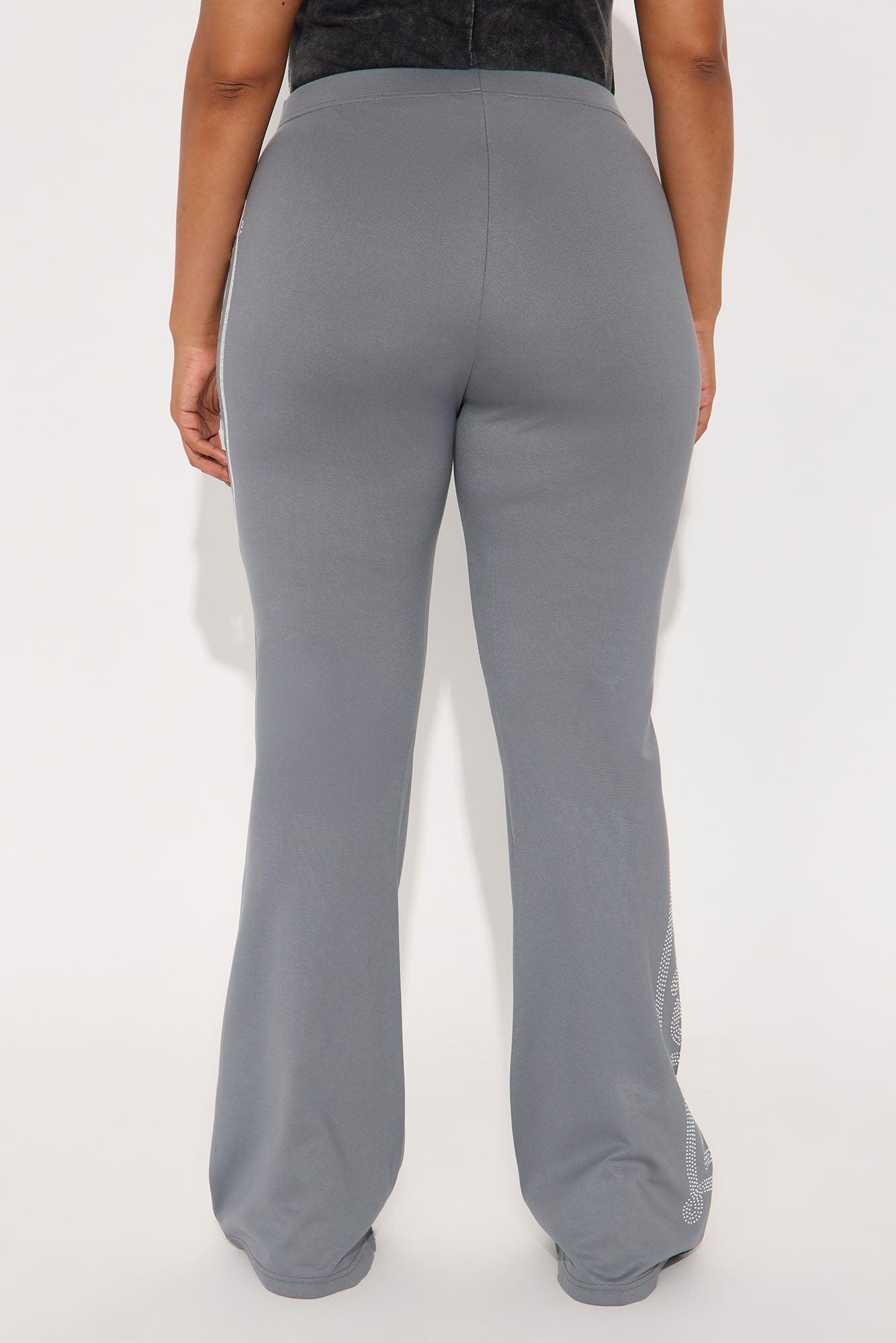 Von Dutch Rhinestone Washed Flared Pant - Charcoal/combo Female Product Image