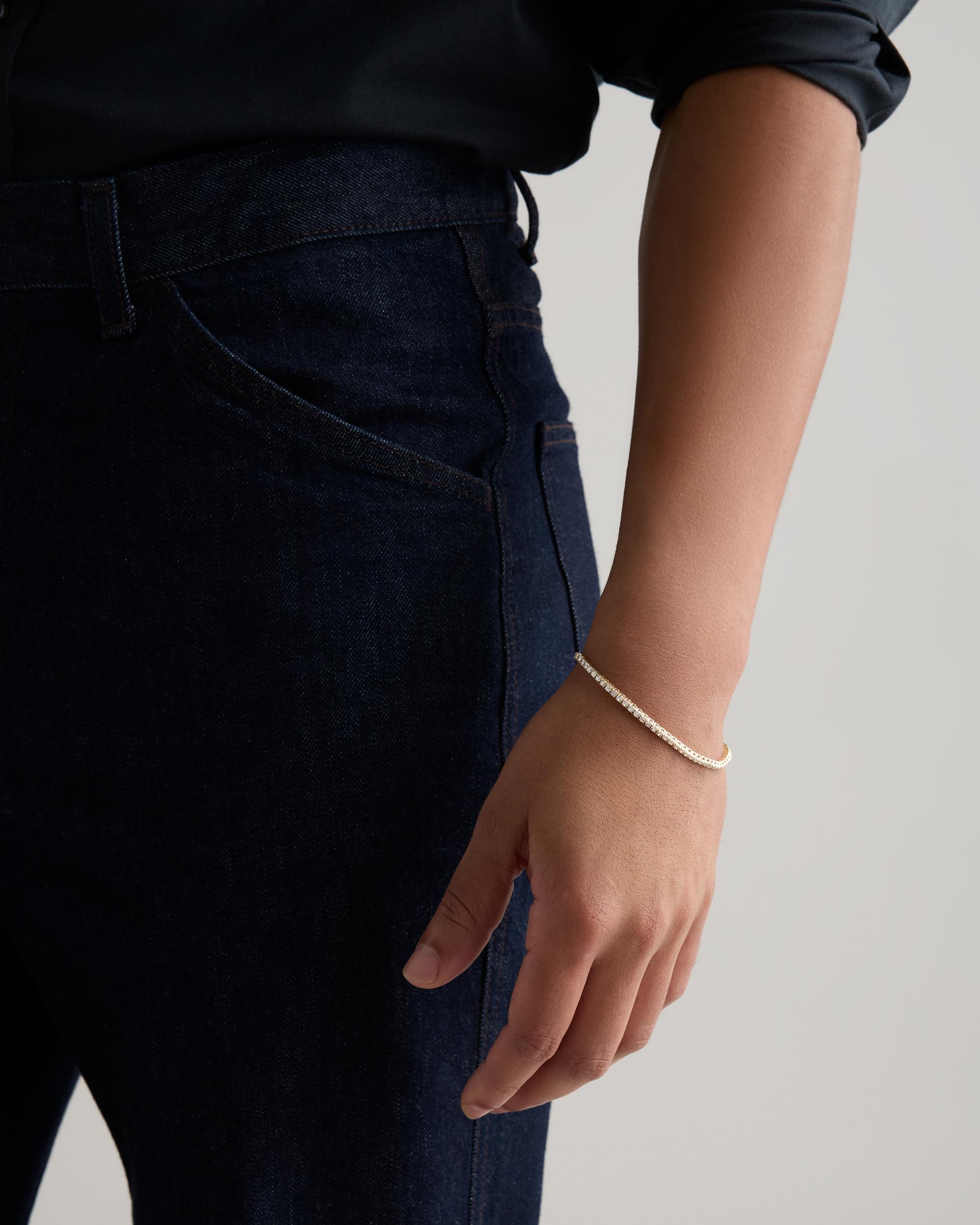 Quince | Women's 14K Gold Lab Grown Diamond Tennis Bracelet Product Image