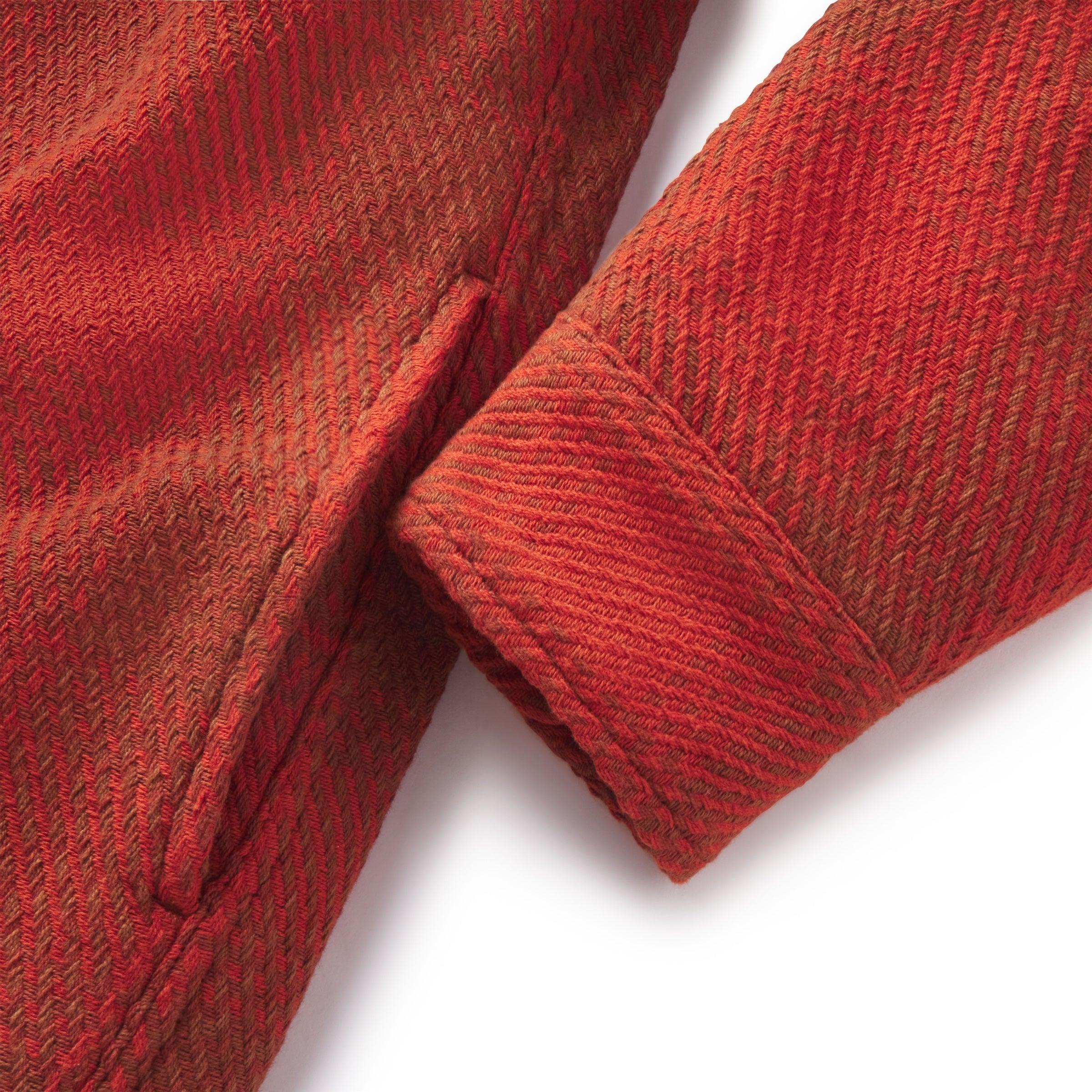 Brawny Twill Quilted Shirt Jacket - Rust Product Image