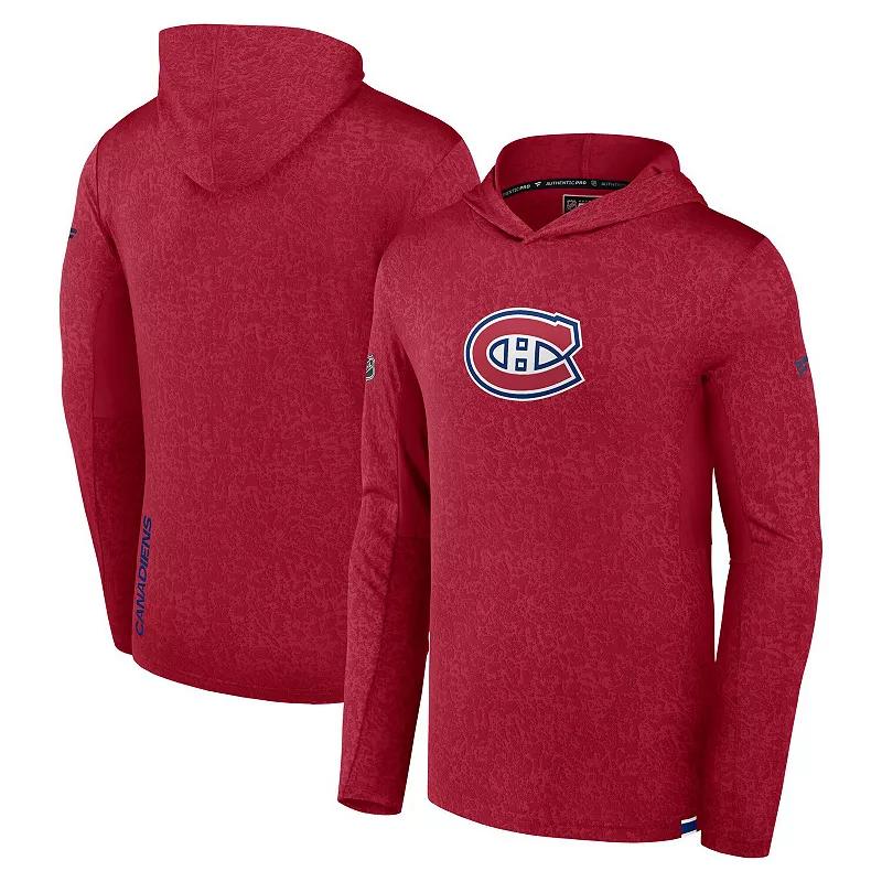 Men's Fanatics Red Montreal Canadiens Authentic Pro Pullover Hoodie, Size: XL, Cnd Red Product Image