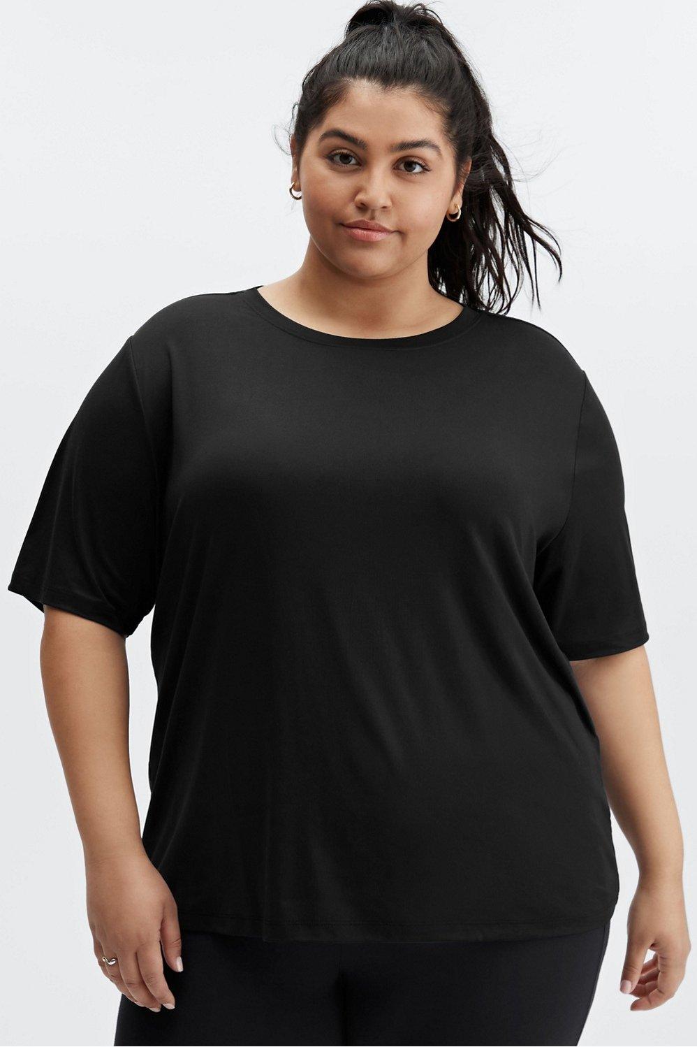 Fabletics Blake Short-Sleeve Tee Womens black Size XL Product Image