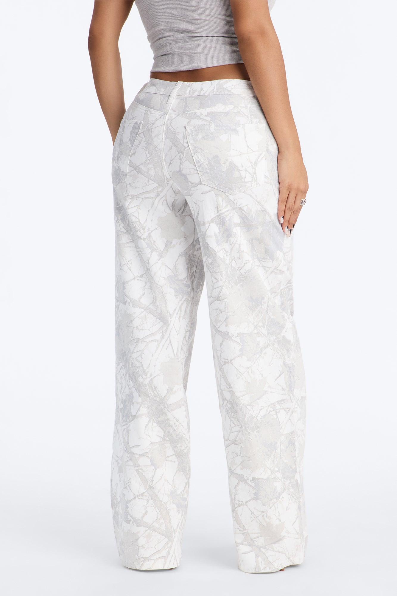 Raffi Mid Rise Camouflage Pant 33″ - Ivory/combo Female Product Image