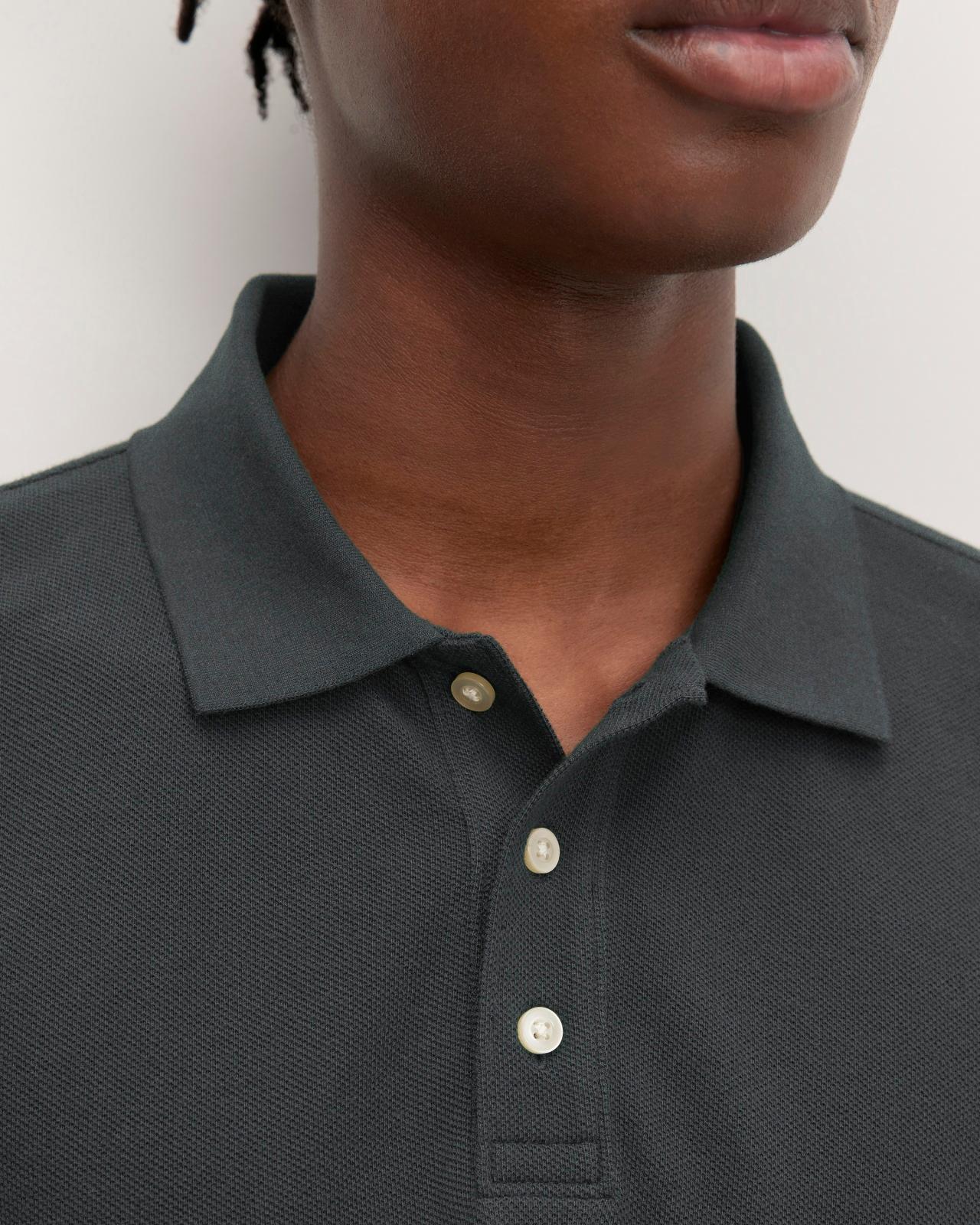 Mens Long-Sleeve Pique Polo T-Shirt by Everlane Product Image