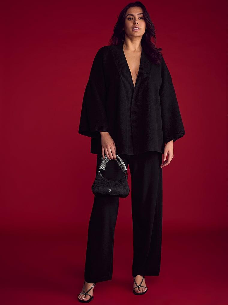 Luxe Crème Knit Wrap Sweater Product Image