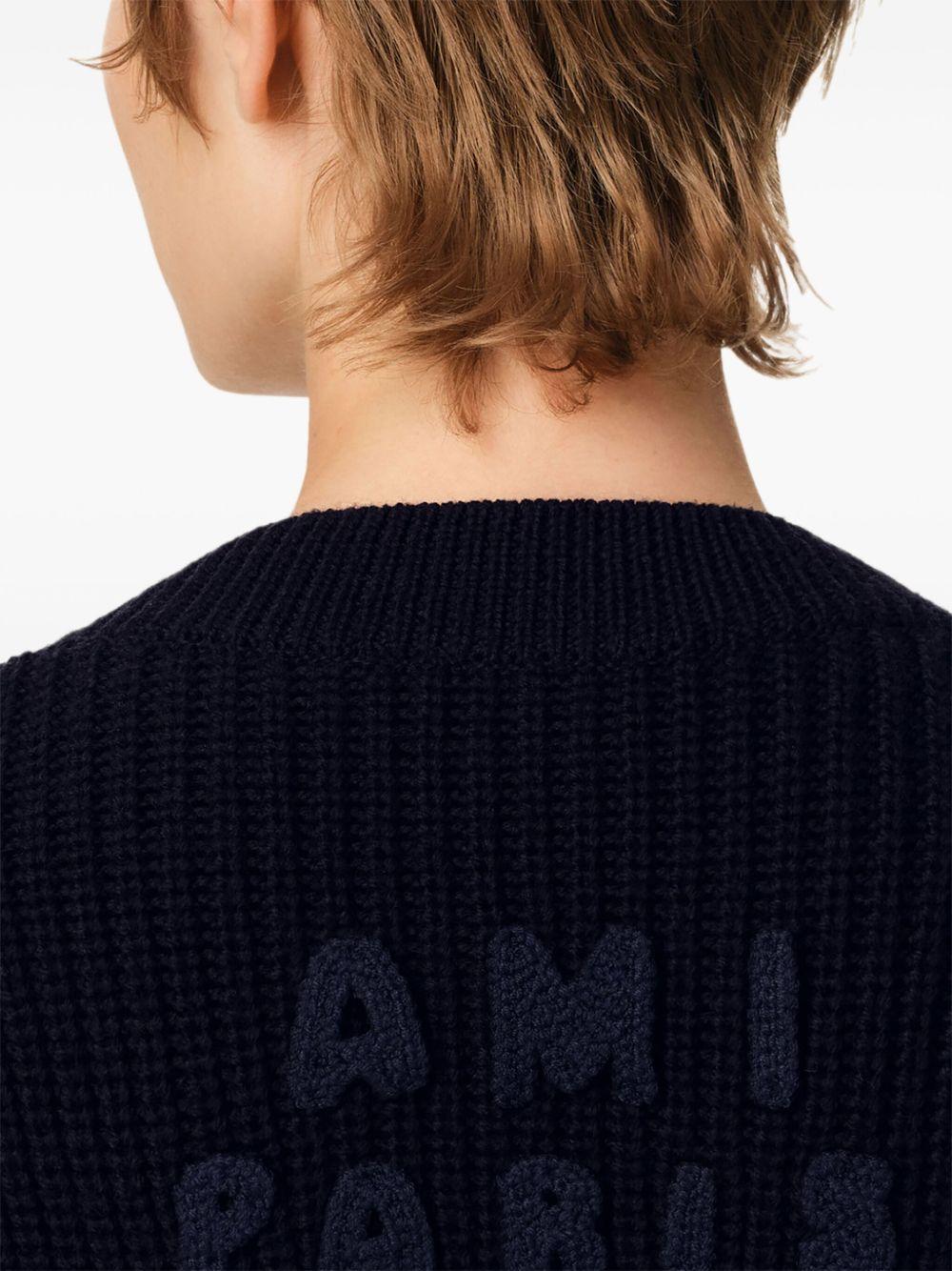 ribbed V-neck sweater Product Image