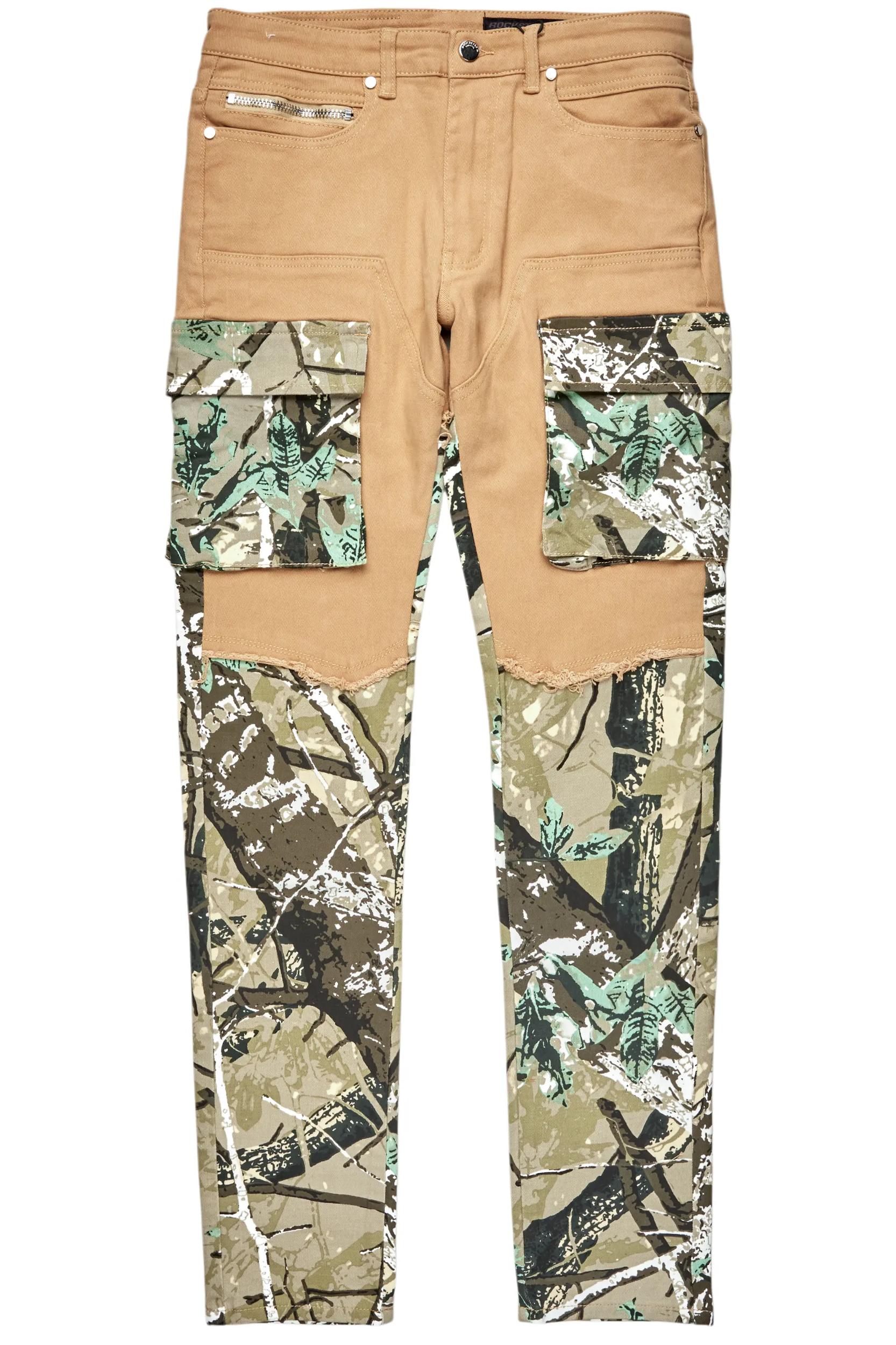 Denka Beige Slim Fit Jean Male Product Image