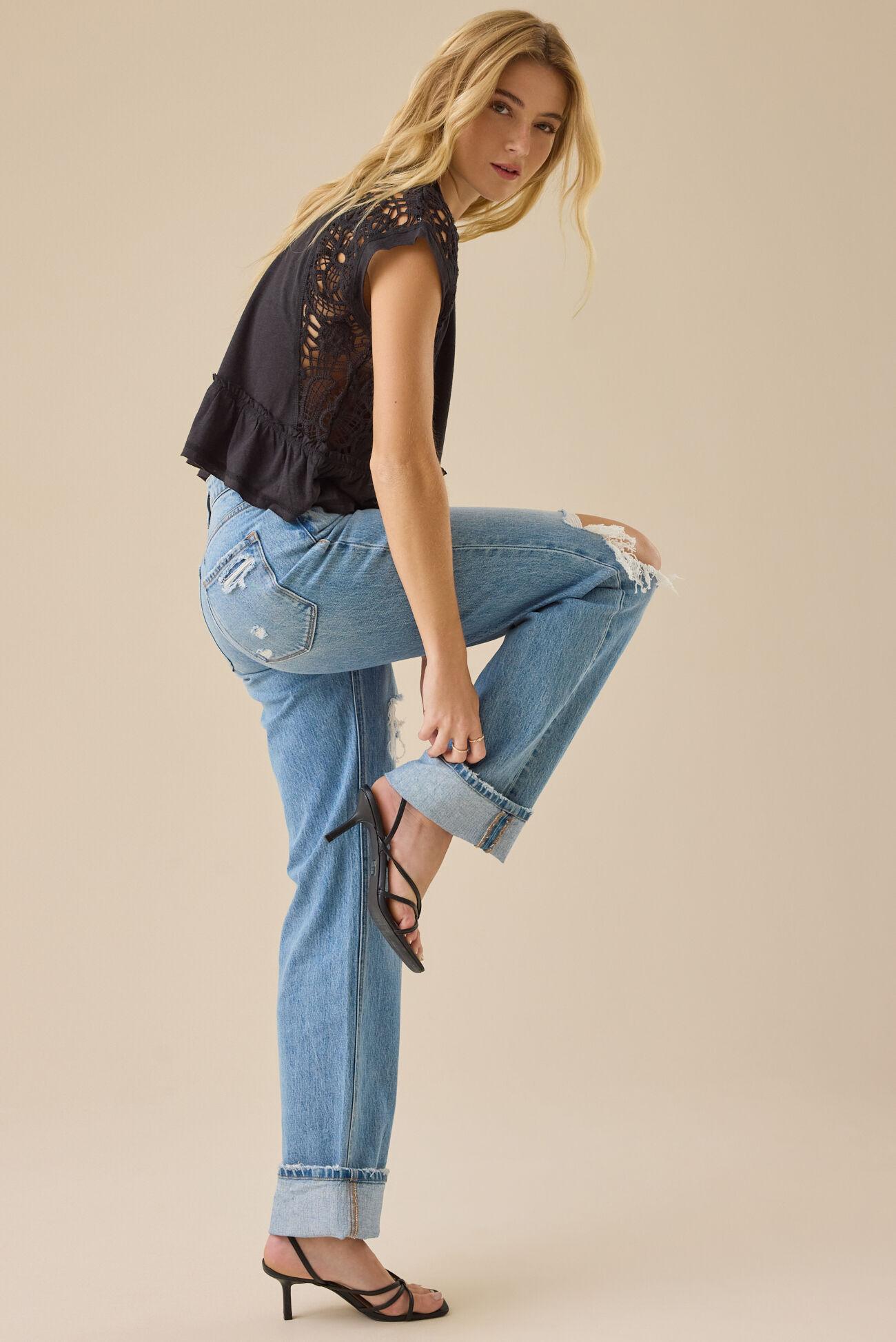 Micah Lace Peplum Top Product Image