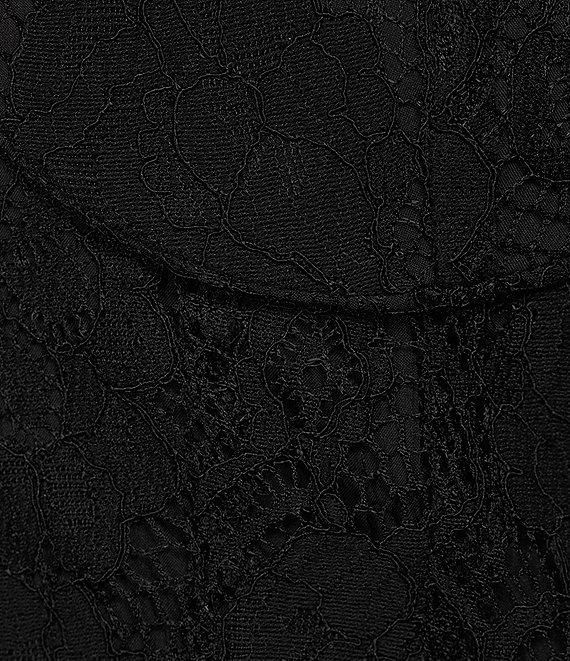 Evolutionary Long Sleeve Printed Lace Corset Top Product Image