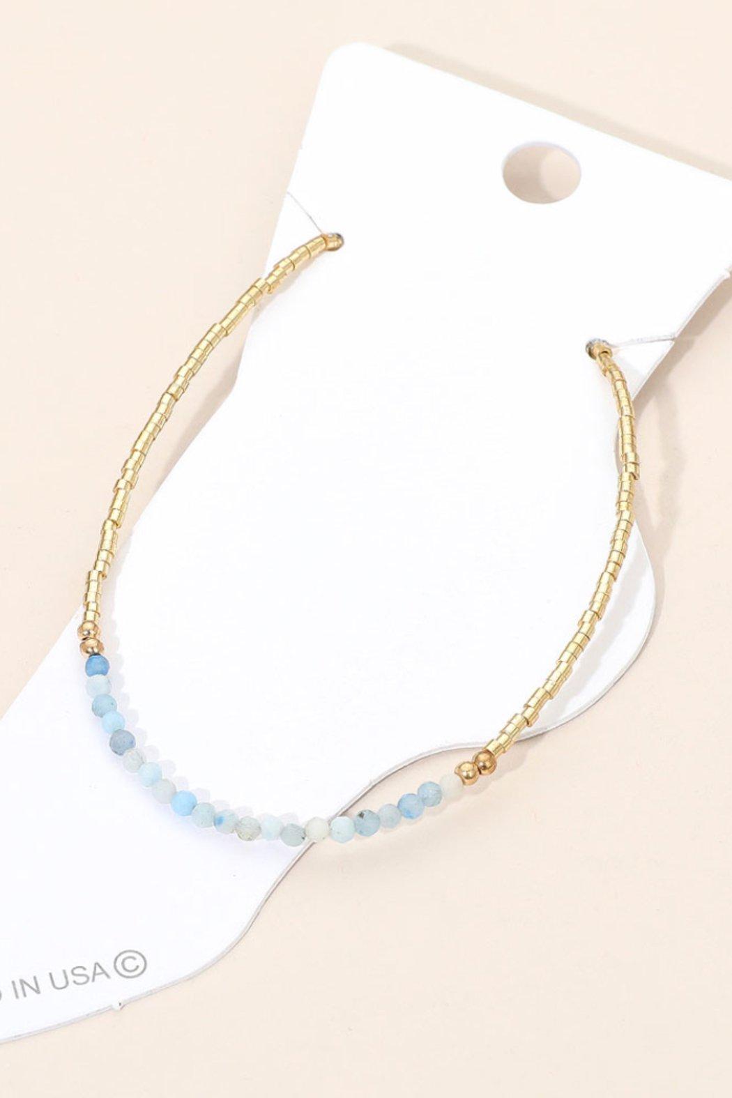 Faceted Beaded Anklet Product Image