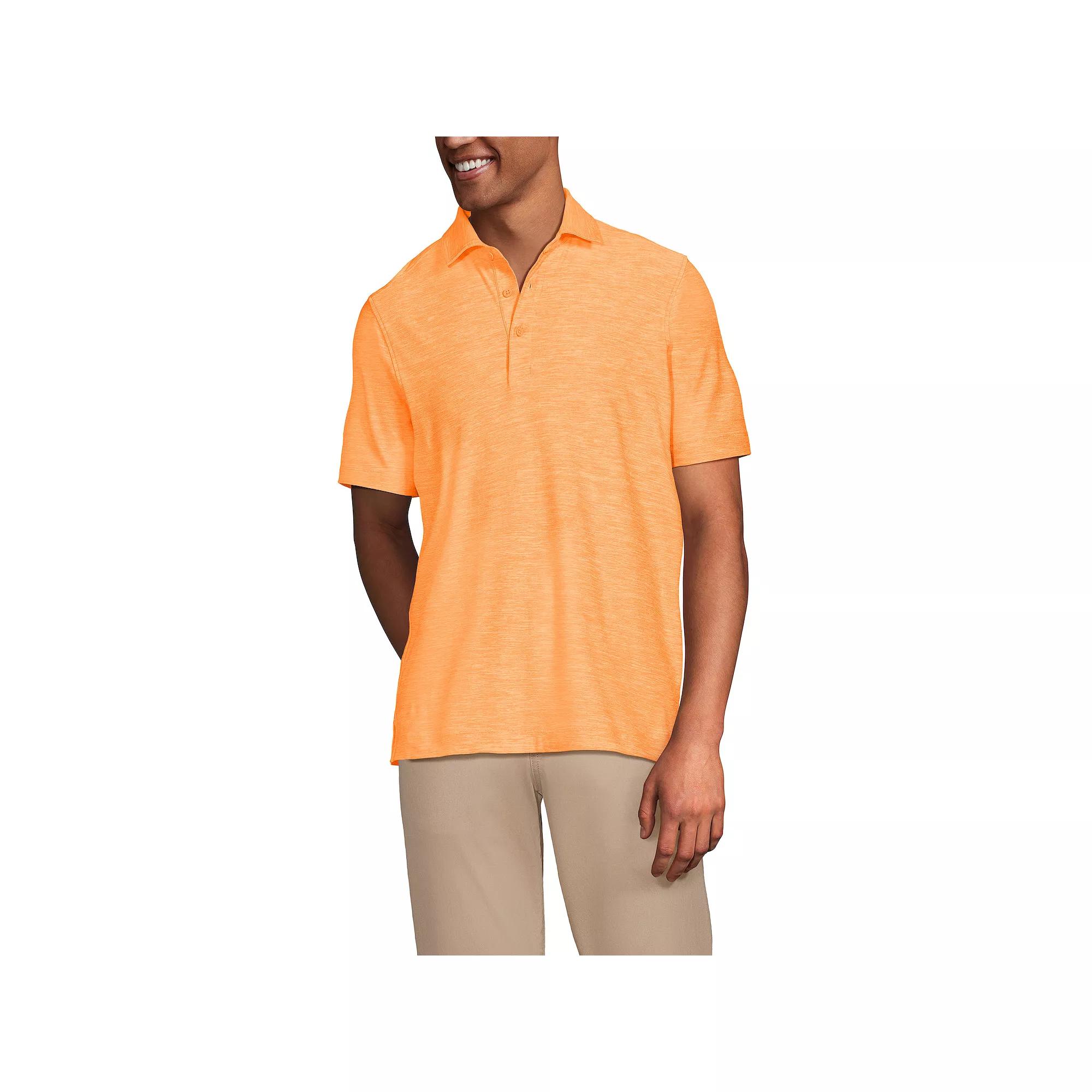Men's Lands' End Short Sleeve Soft Performance Hybrid Polo Shirt,  Product Image