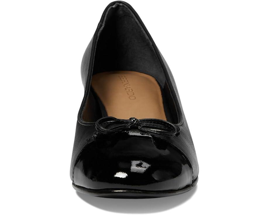 Natalia Square Toe Block Heel Pumps with Bow Product Image