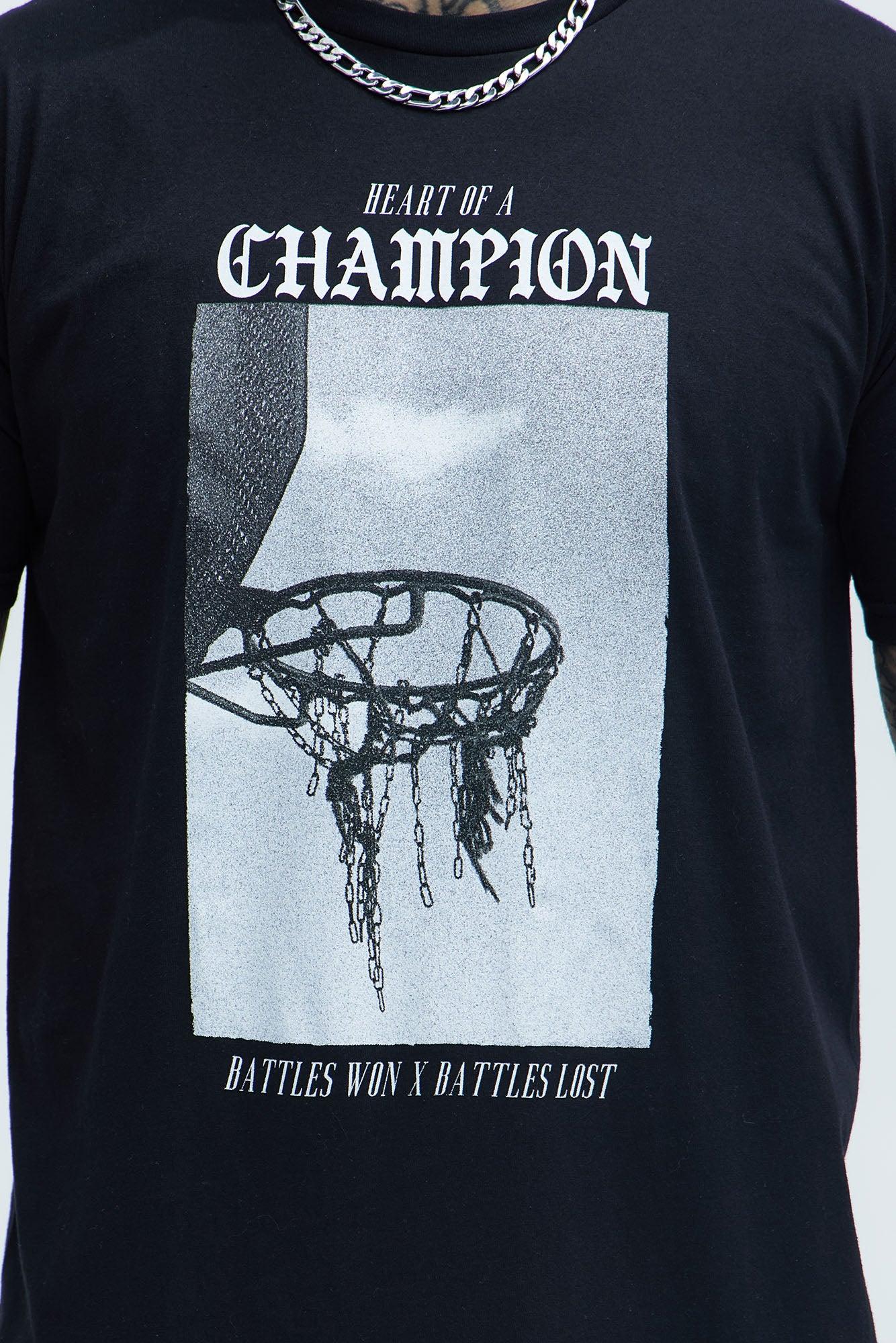 Heart Of A  Champion Short Sleeve Tee - Black Product Image