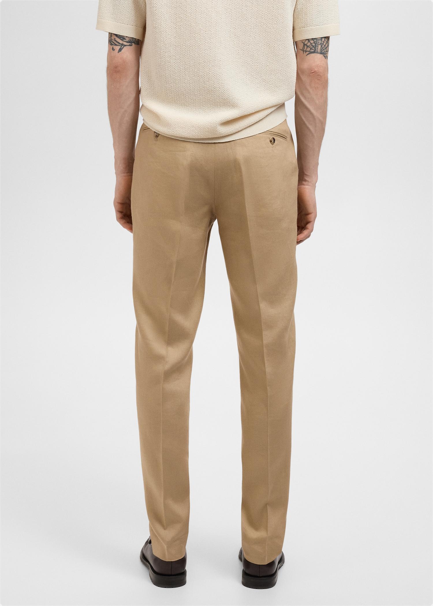 Amalfi 100% linen slim-fit suit pants - Men | MANGO USA Product Image