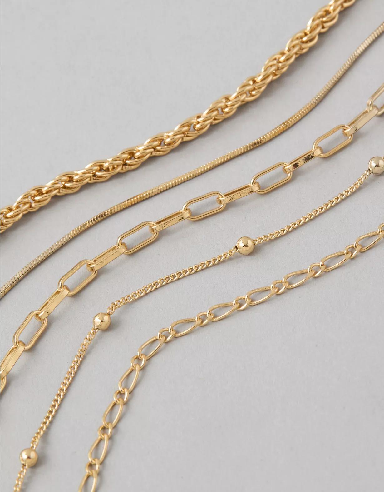 AEO Gold-Tone Bracelets 5-Pack Product Image