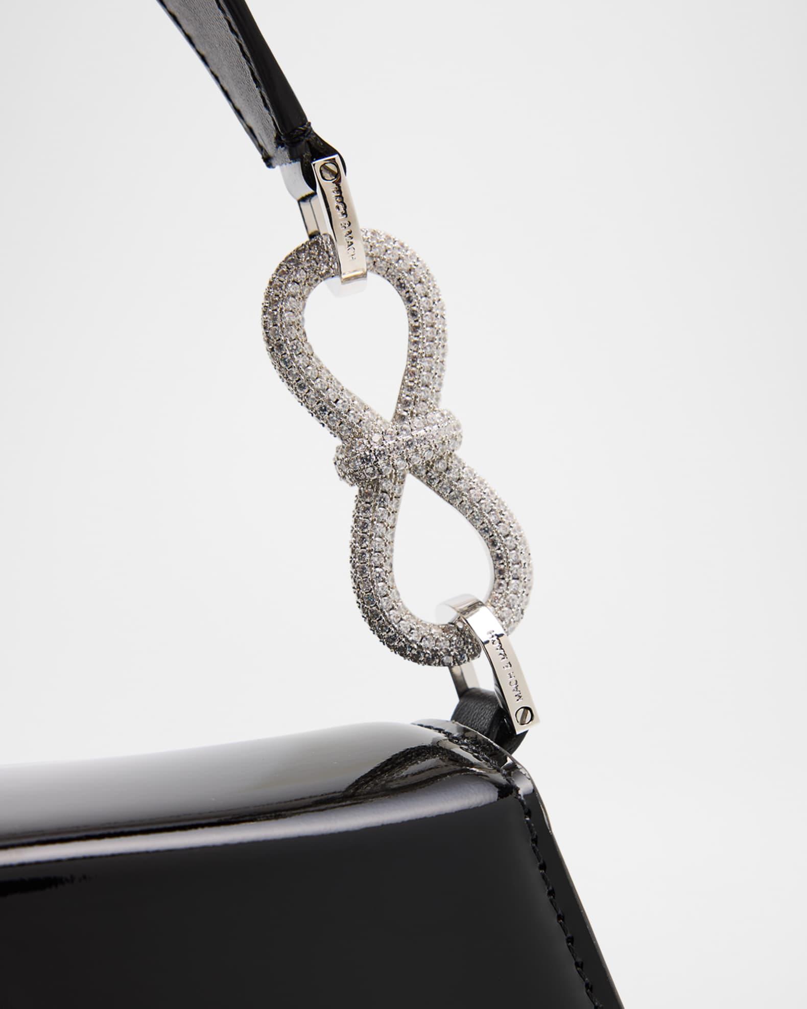 Samantha Double Bow Patent Leather Shoulder Bag Product Image