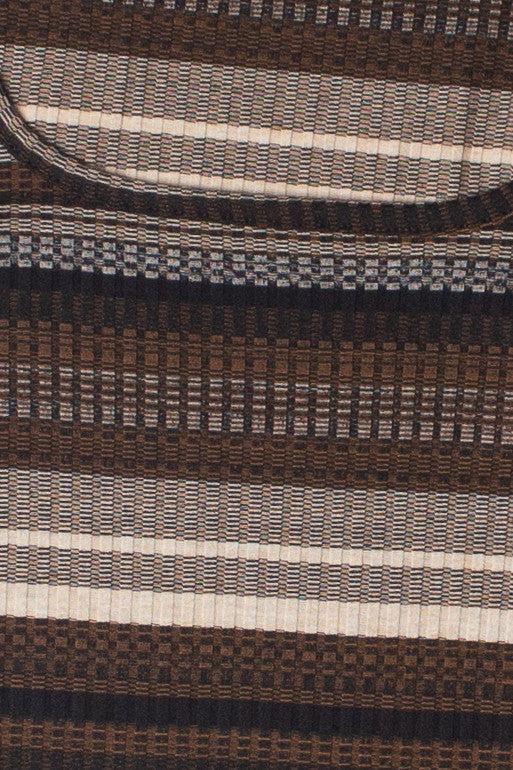 Striped Bell Long Sleeve Top Product Image