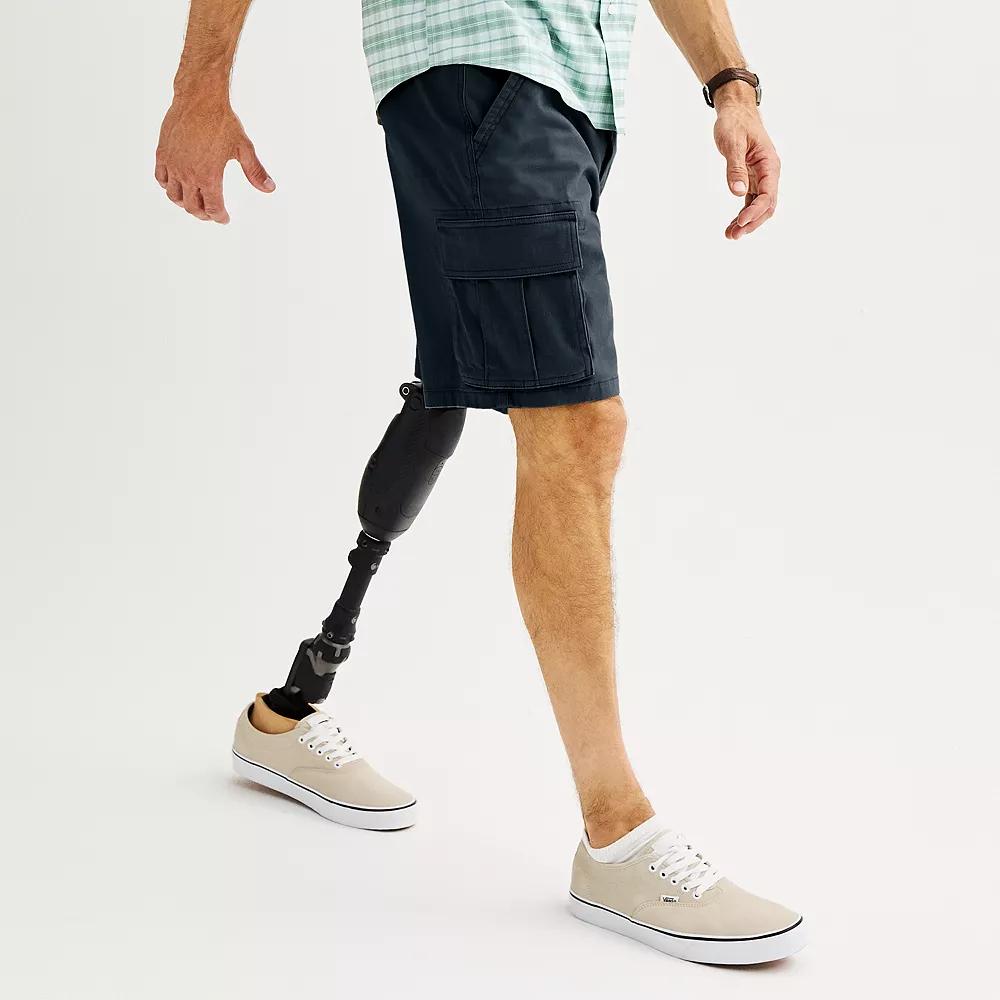 Mens Sonoma Goods For Life 10 Adaptive Flexwear Cargo Shorts Dark Blue Product Image