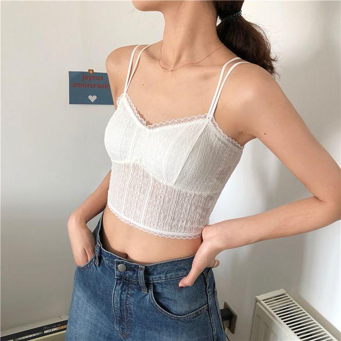 Cross-Strap Lace Bustier Top Product Image