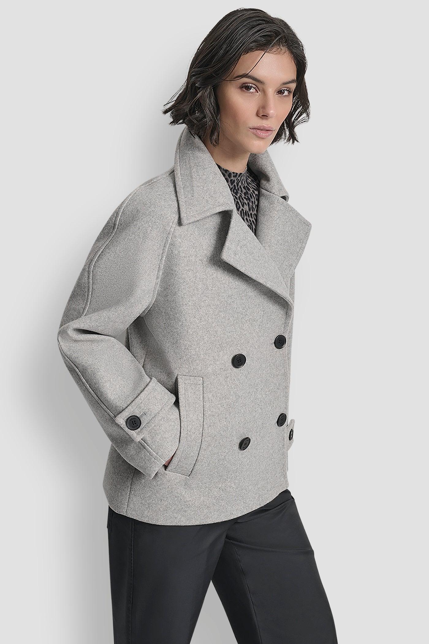 SHORT FAUX WOOL JACKET Product Image