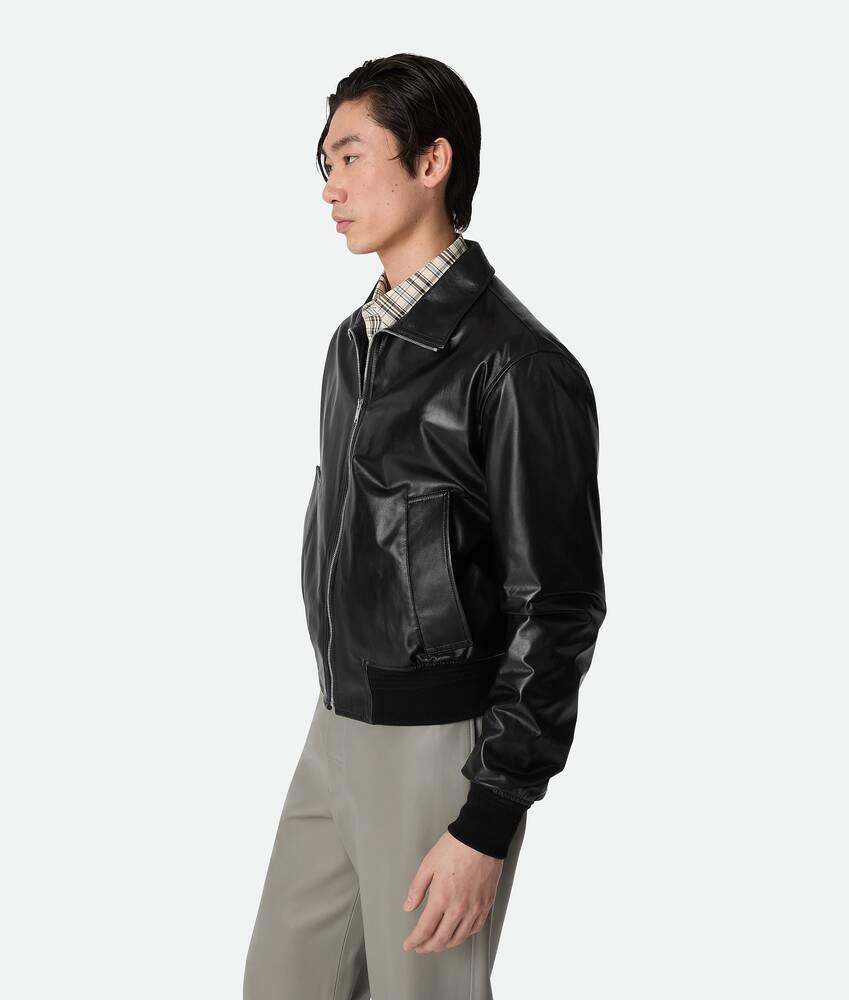 Men's Leather Nappa Blouson in Black Product Image