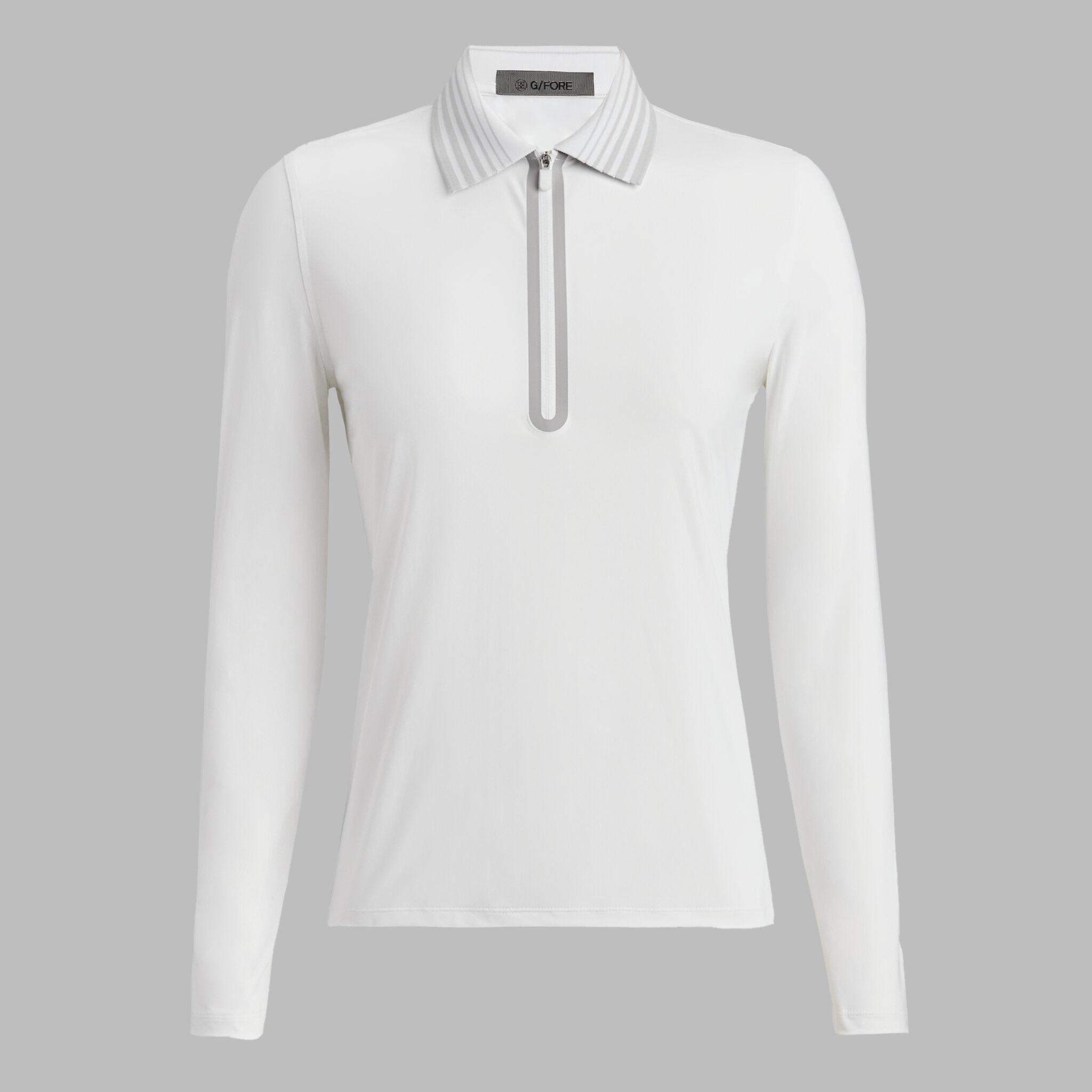 SILKY TECH NYLON QUARTER ZIP POLO Product Image