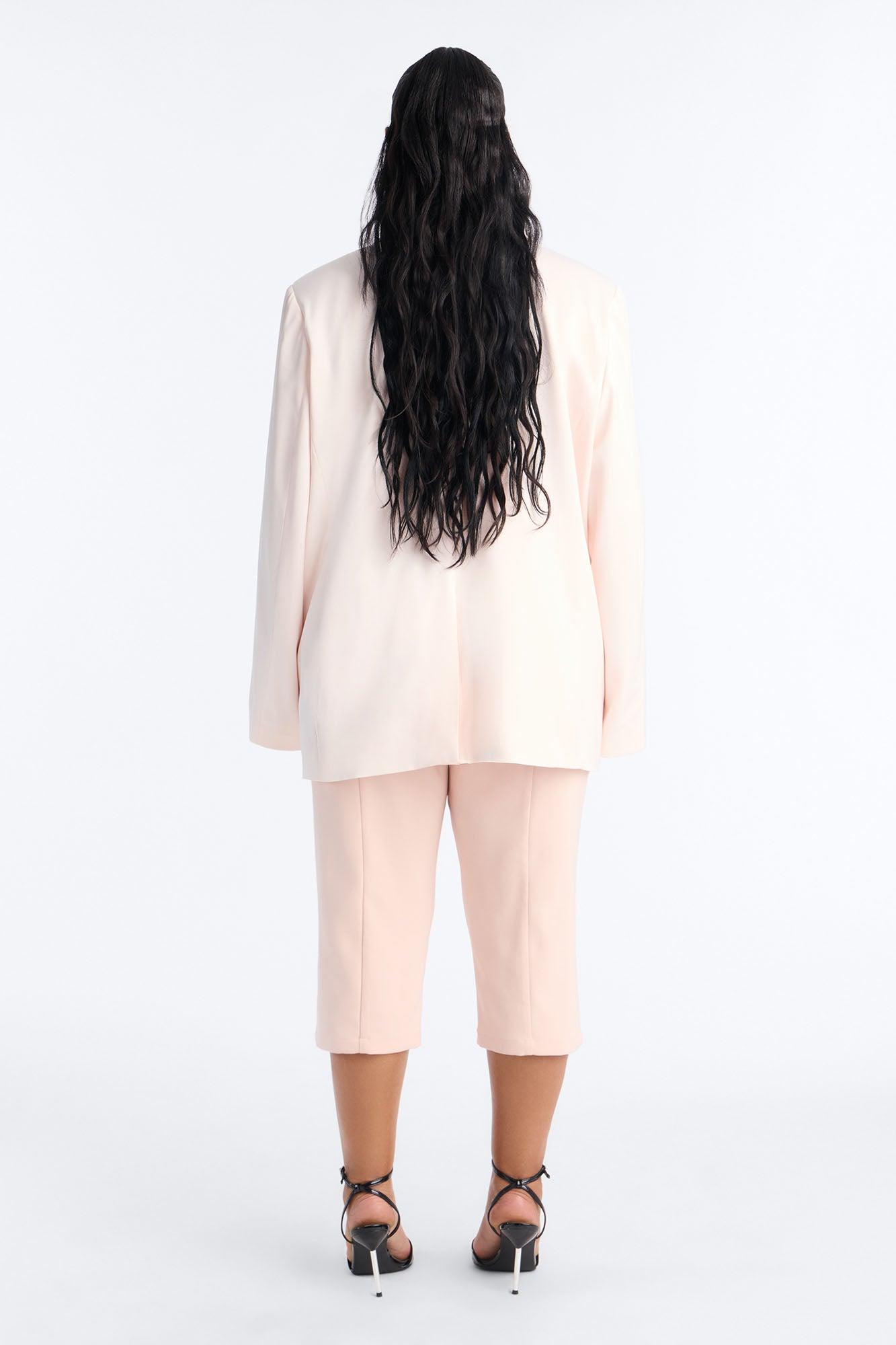 City Affair Blazer Capri Set - Light Pink Female Product Image