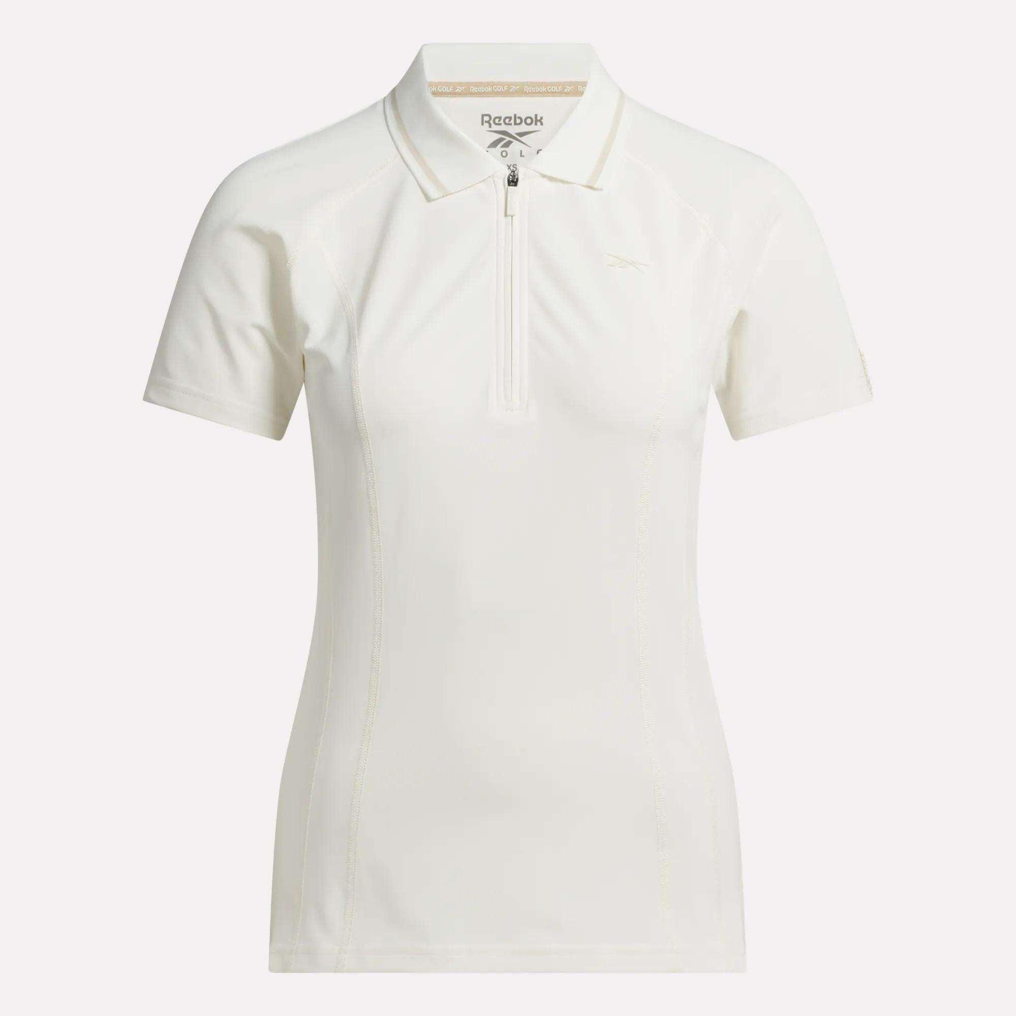 Women's Short Sleeve Zip Bodycon Golf Polo Shirt Female Product Image
