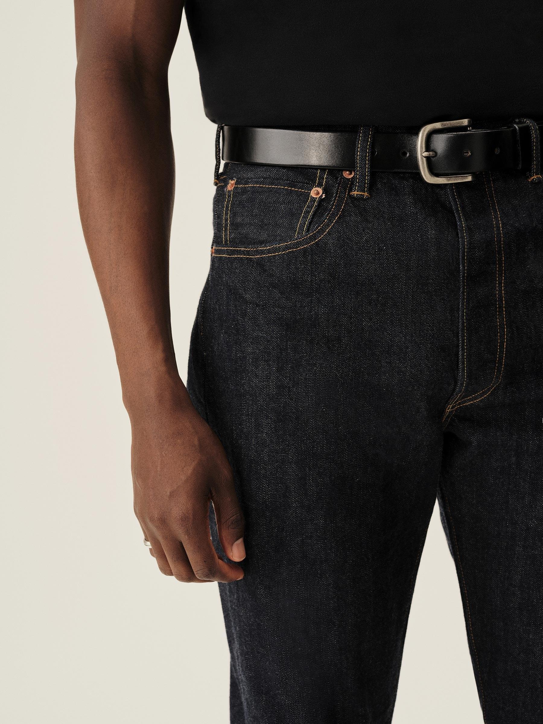 D018 Japanese Loomstate Selvedge Full Saddle Jean Product Image