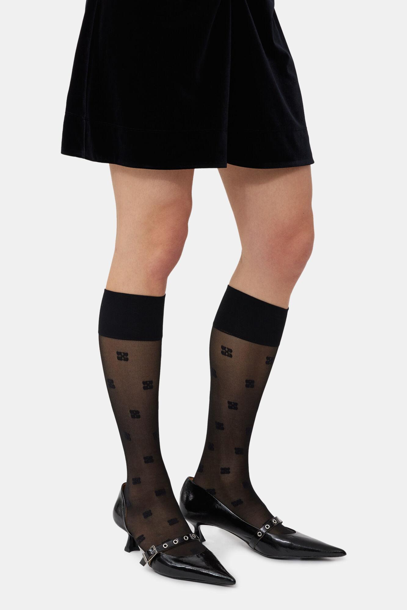 Black Butterfly Lace Socks Product Image
