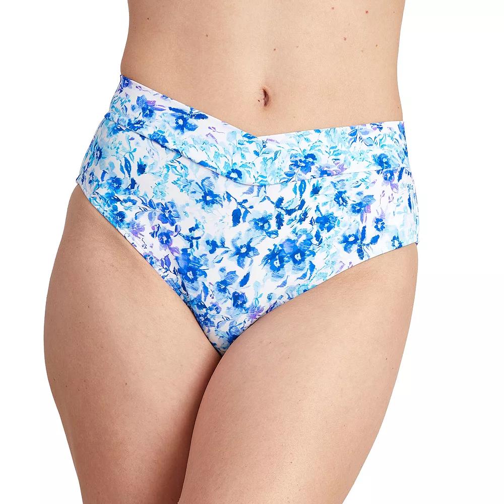 Juniors' Cyn & Luca Mystic Veronica V-Front Bikini Bottoms, Women's, Size: Large, Blue Product Image