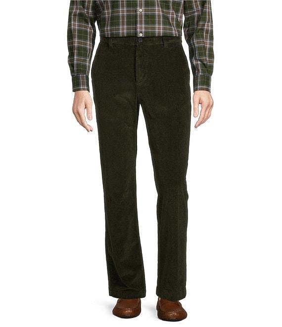 Roundtree & Yorke Stewart Classic Fit Flat Front Corduroy Pants Product Image