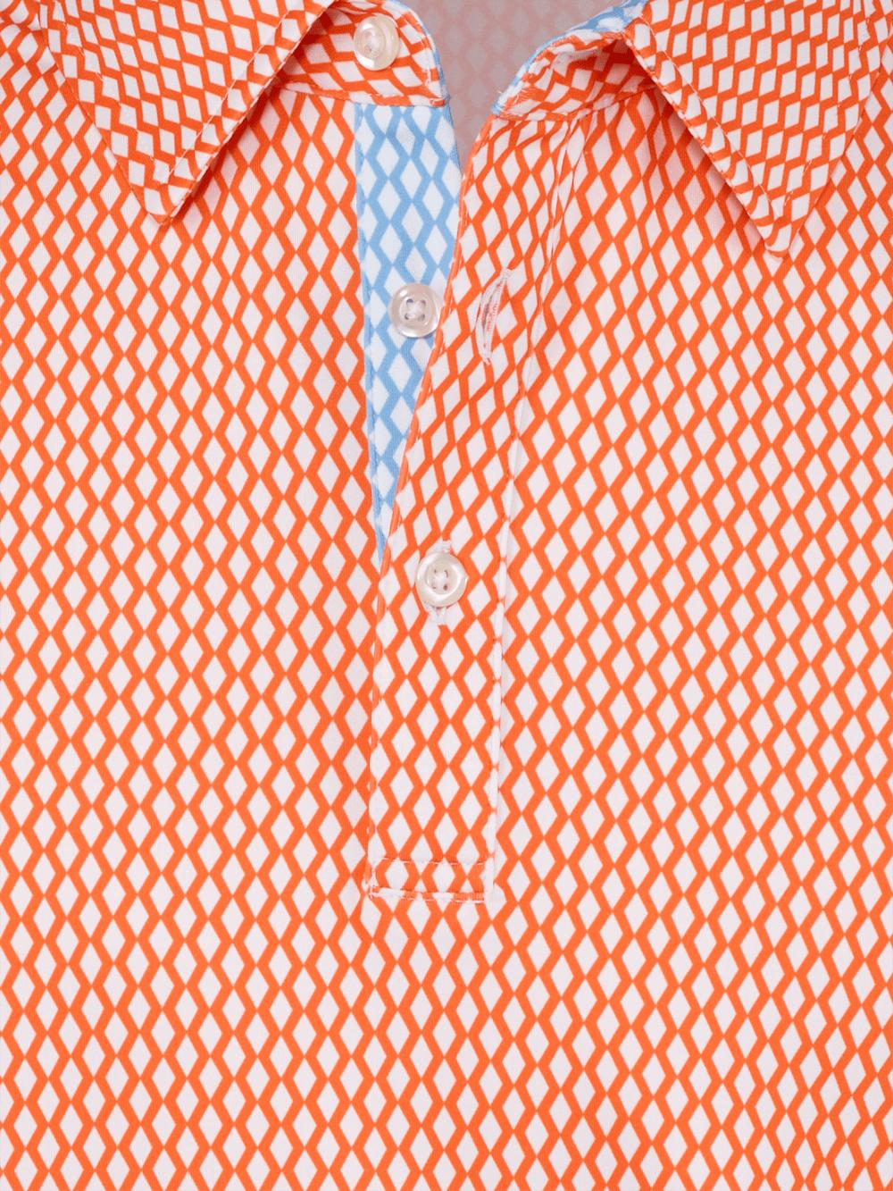 Performance Blend Three Button Polo - Orange Product Image