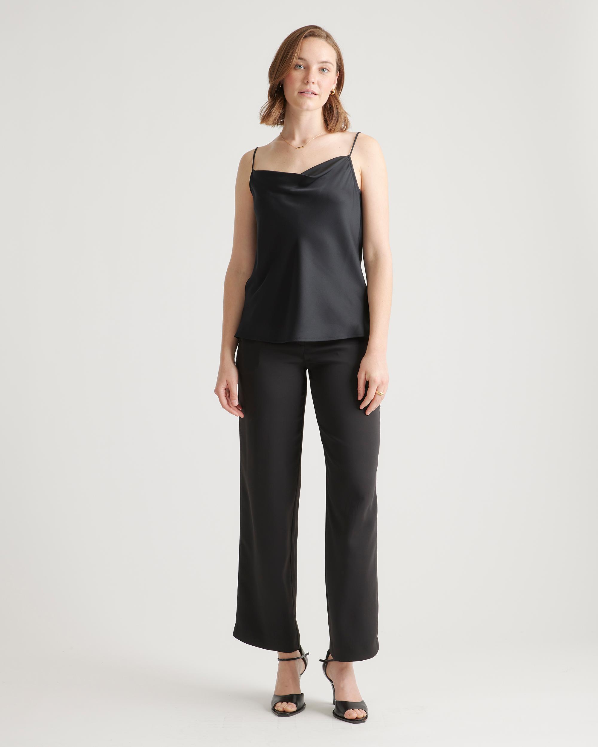 Quince | Women's Washable Stretch Silk Cowl Neck Cami Product Image