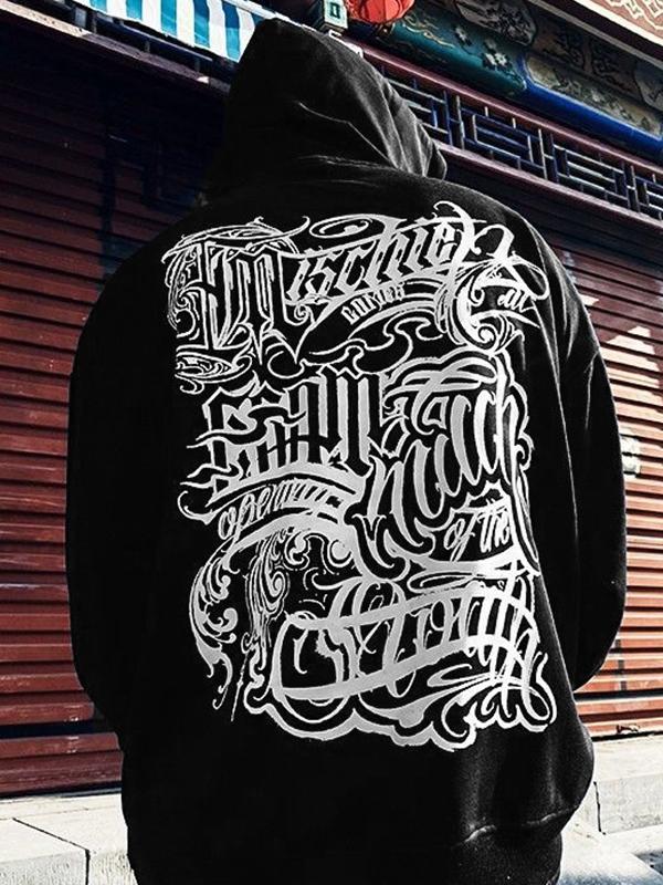 Men's Disorganized Print Oversized Hoodie Product Image