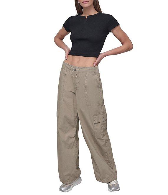 DKNY Sport by Donna Karan Peached Cotton Poplin Cargo Pants Product Image