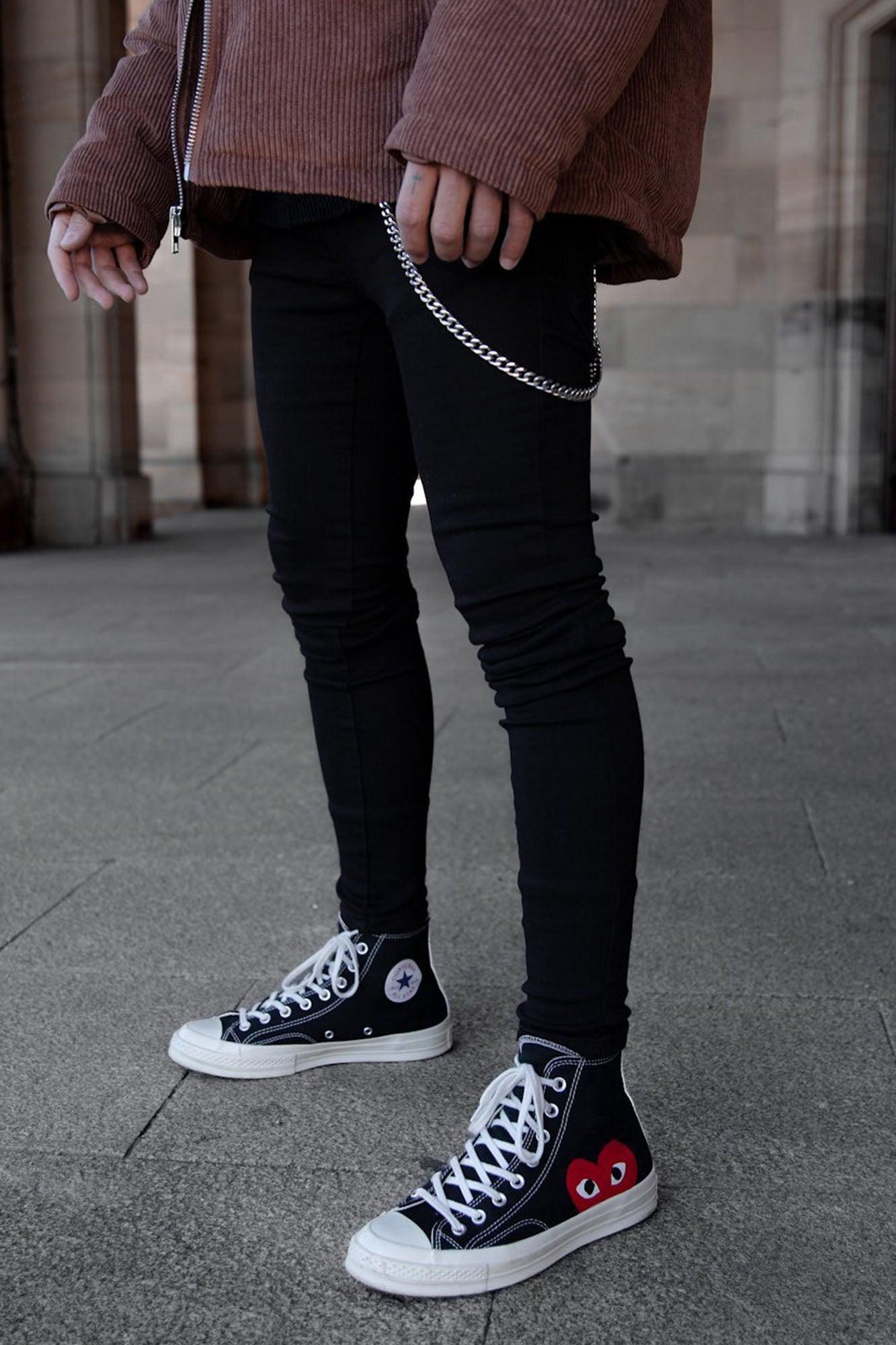 Cornell Stacked Skinny Jeans - Black Product Image