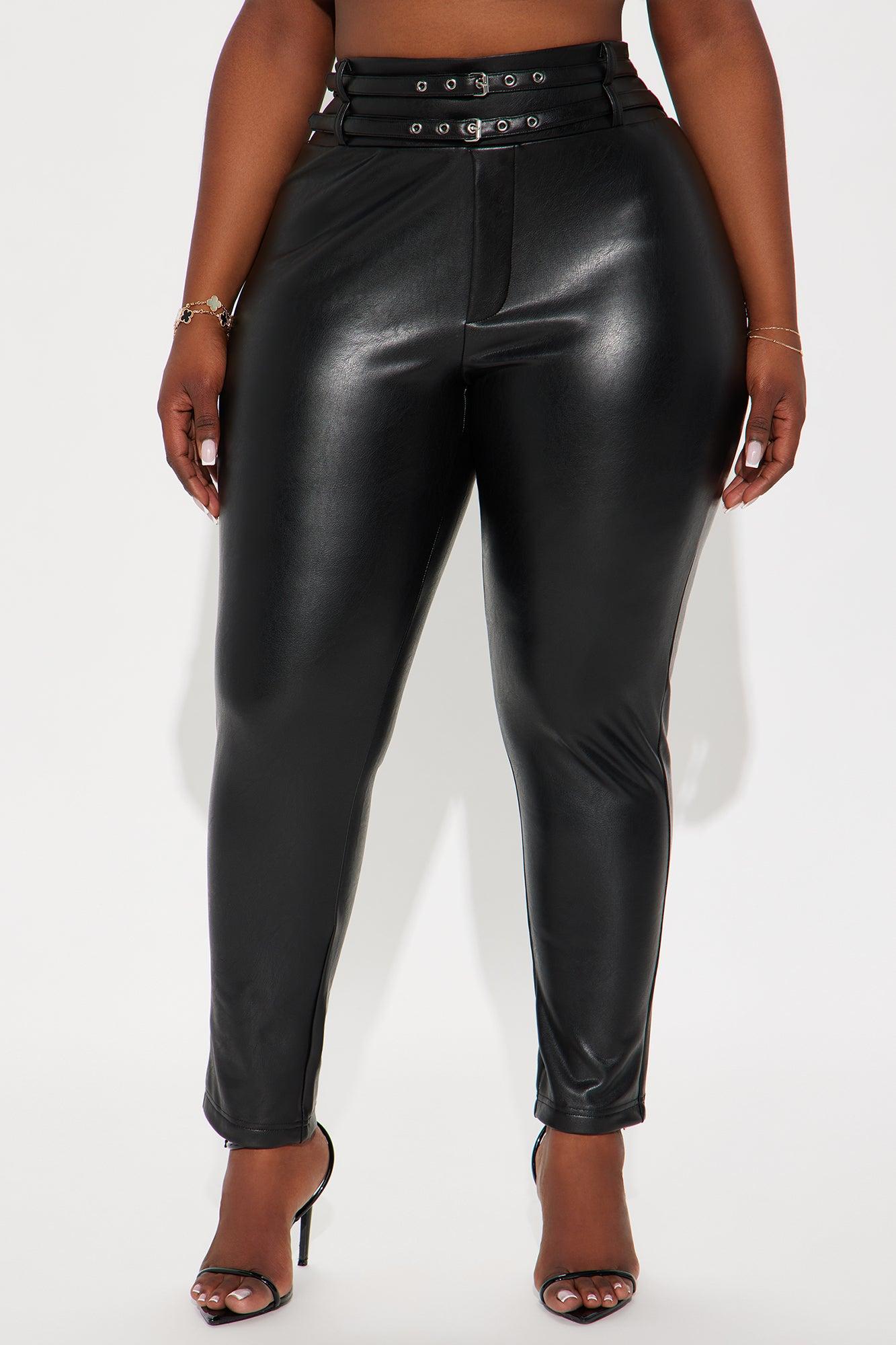 Kennie Faux Leather Skinny Pant - Black Product Image