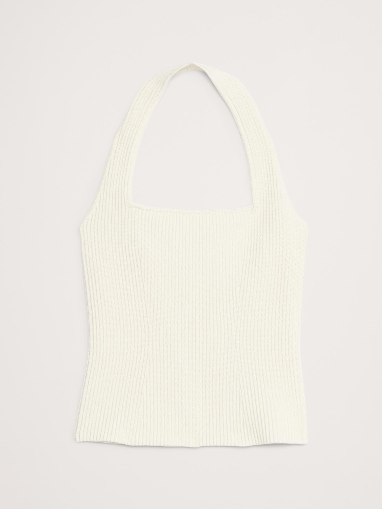 Sculpted Square-Neck Halter Top Product Image
