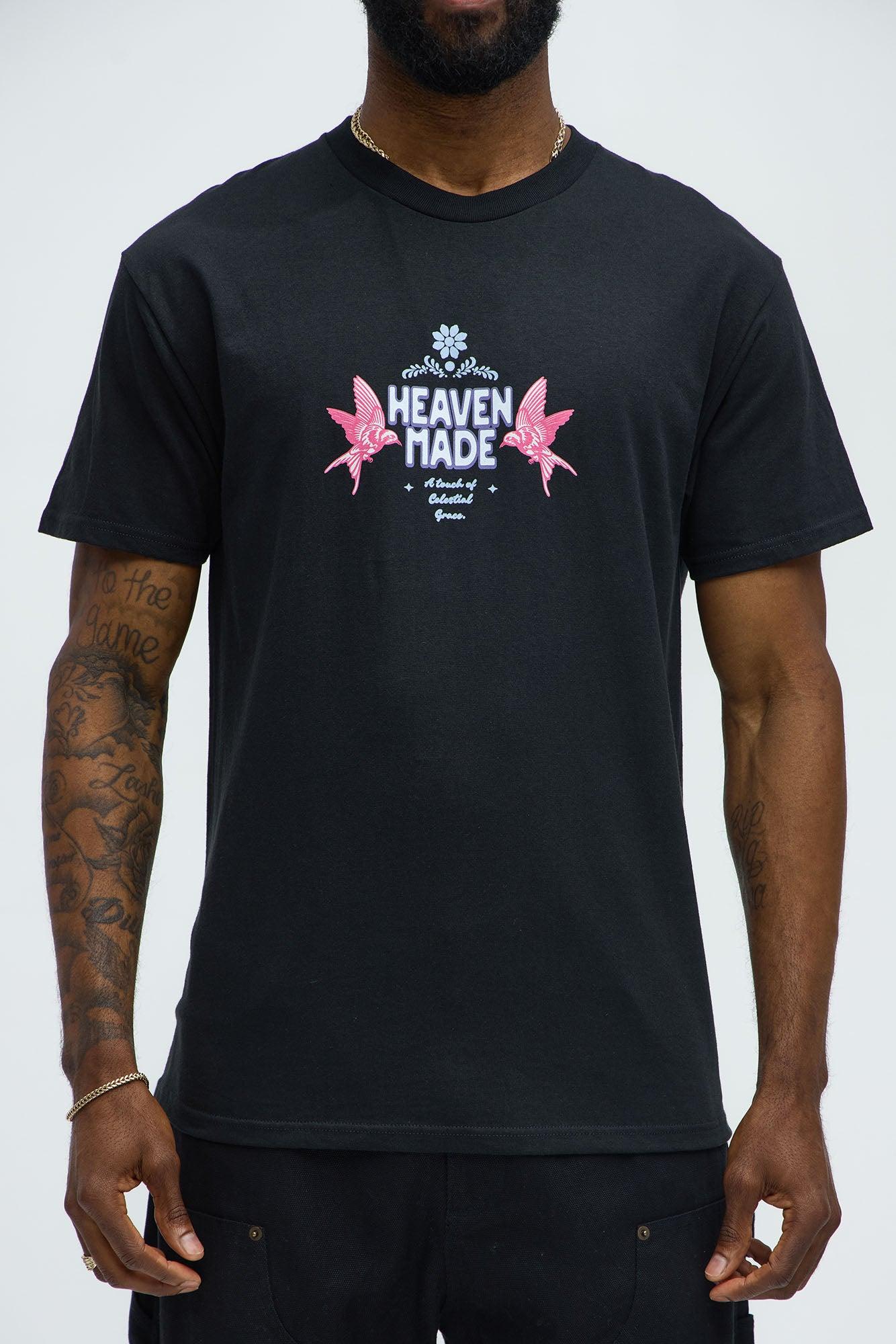 Heaven Made It Short Sleeve Tee - Black Product Image
